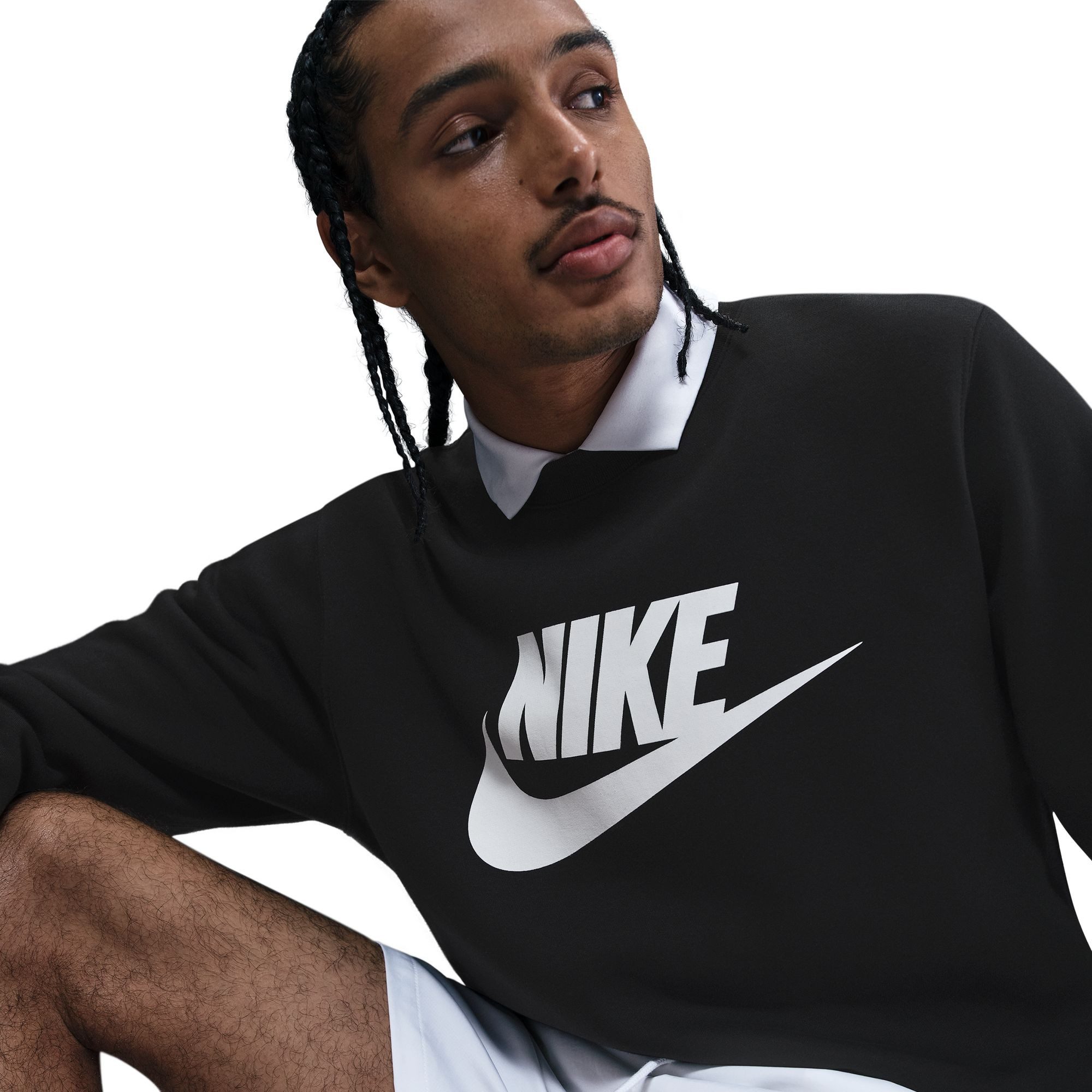 Nike Sportswear T-Shirt Nike Sportswear Club Men's Graphic Fleece Crew in mehreren Größen von S bis XXXL verfügbar