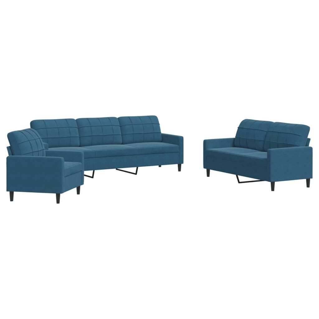 vidaXL Sofa 3-tlg. Sofagarnitur mit Kissen günstig online kaufen