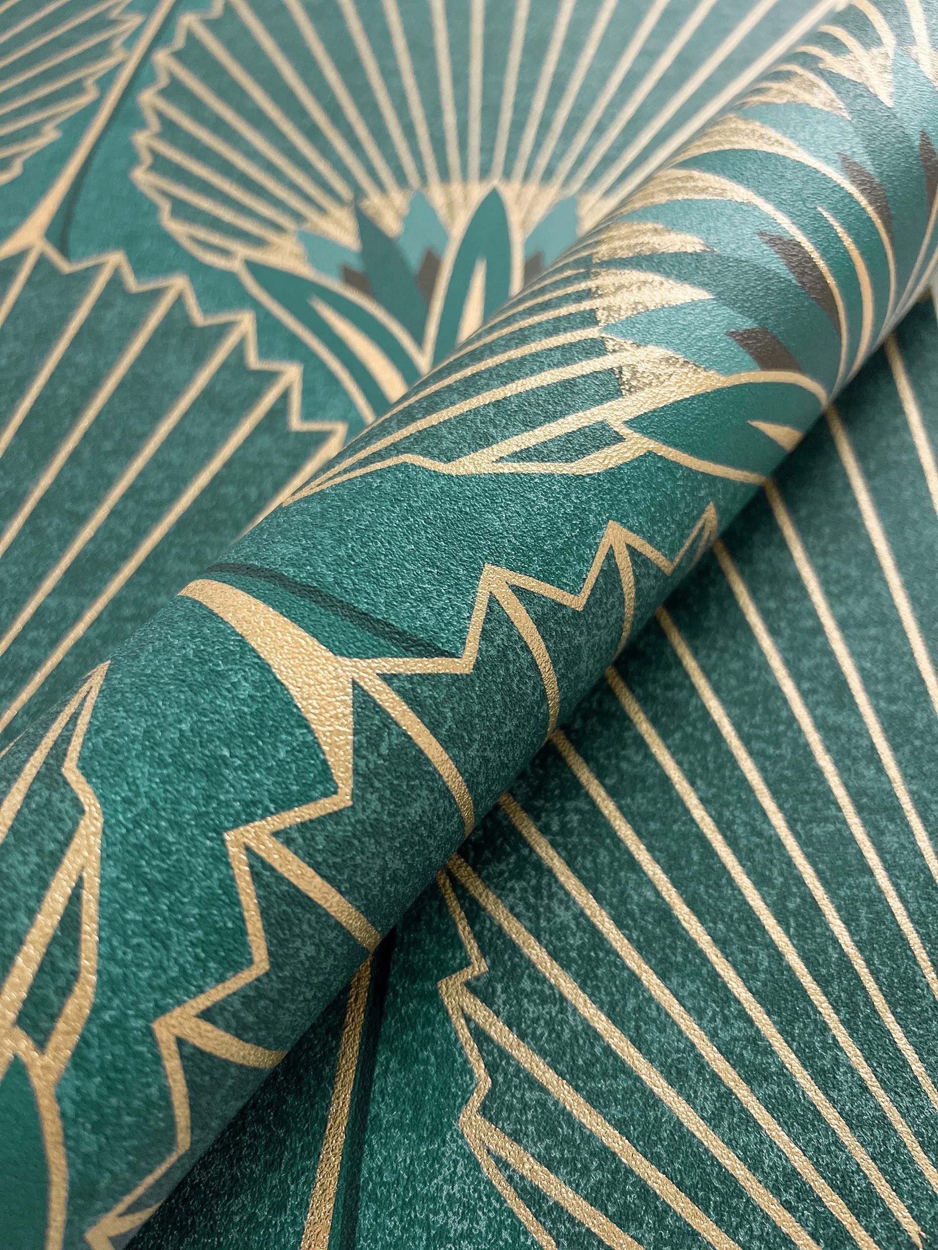 Newroom Vliestapete, Petrol Tapete Modern Ornamente günstig online kaufen
