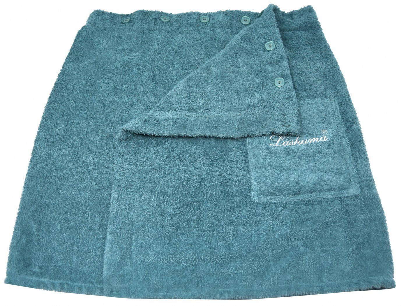 Lashuma Kilt, Kurzform, Flausch-Frottier, mit Tasche und Knöpfen für den  Mann