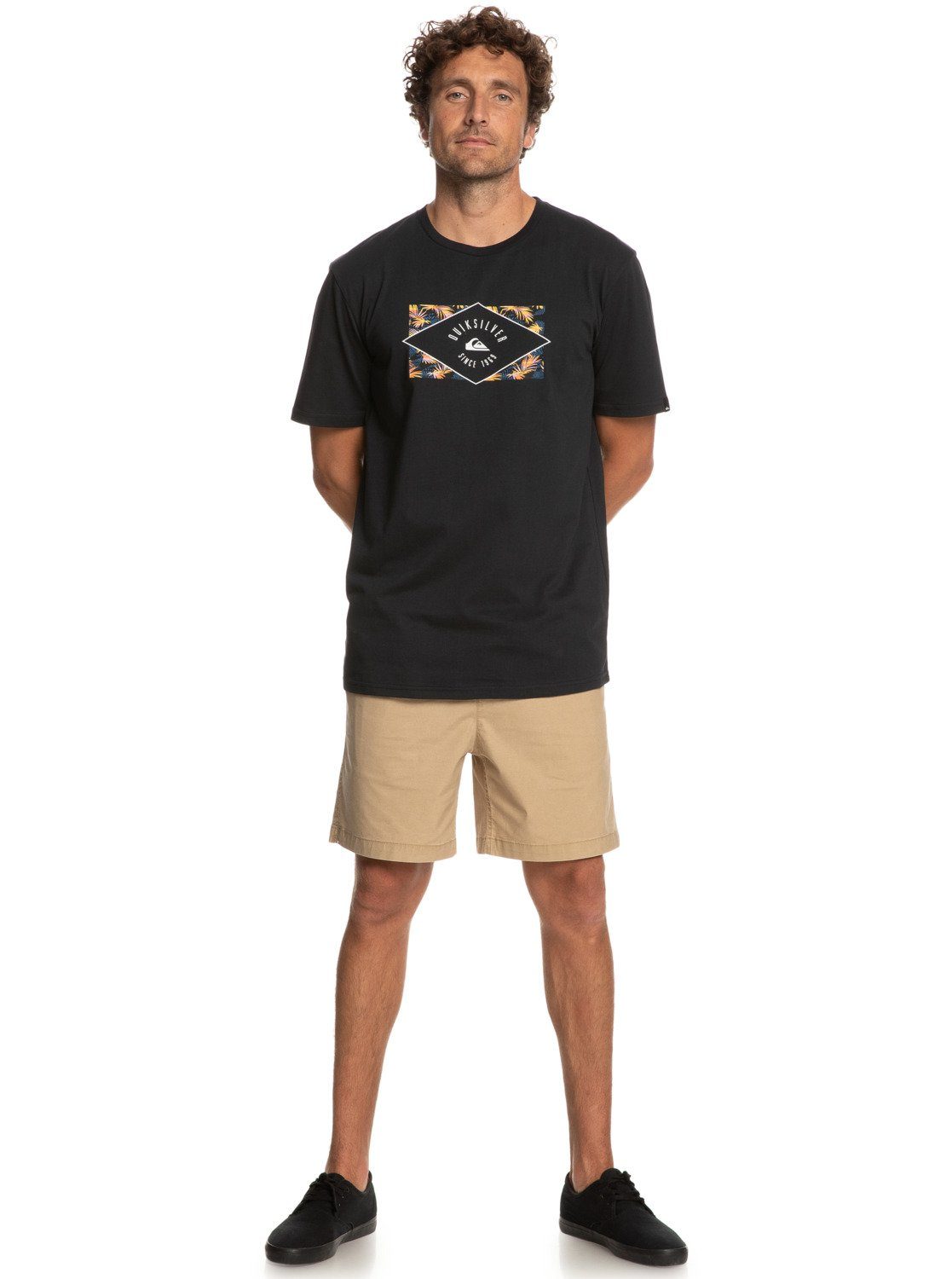 Circled Line Quiksilver Black T-Shirt