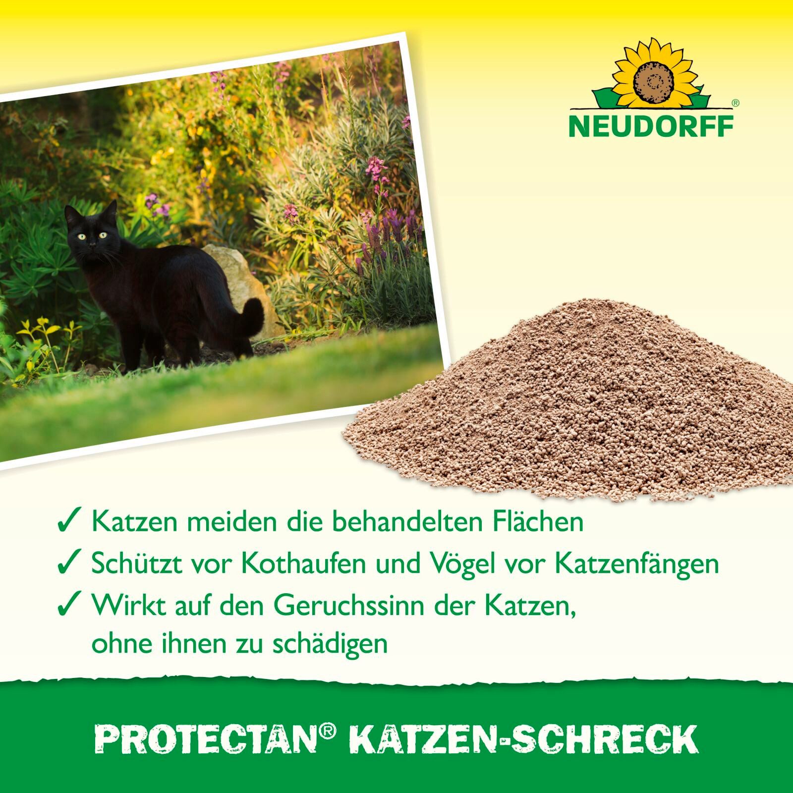 Neudorff Vergrämungsmittel Protectan Katzen-Schreck 200 g für 20m², Geruchsbasiertes Fernhaltegranulat für Katzen, 200 g für ca. 20 m², Geruchsbasierte Abwehr m – Bild 5 von 5