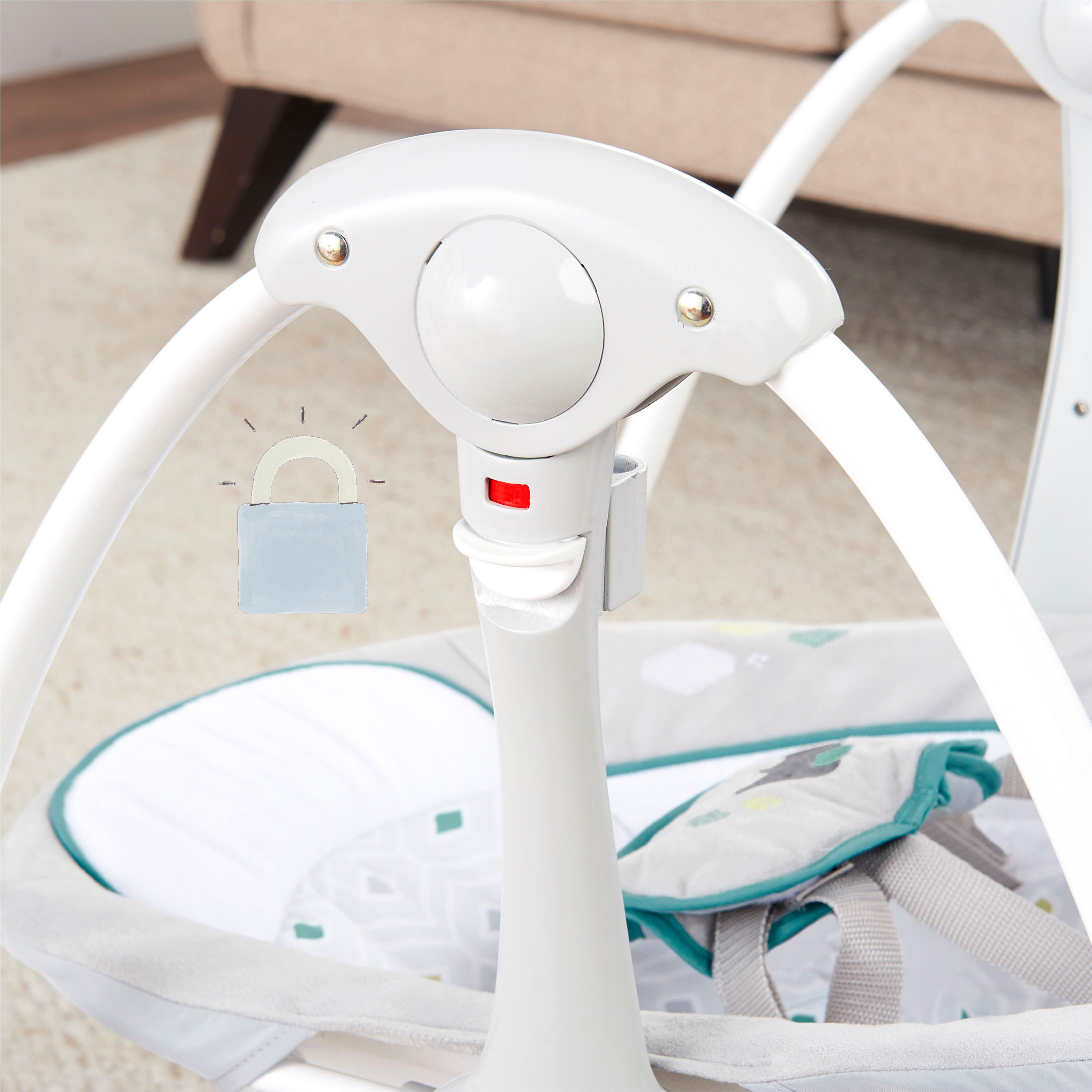 ingenuity Babyschaukel ConvertMe Swing-2-Seat Portable Swing - Nash, mit automatischer Schaukelfunktion und Sound-Effekt – Bild 5 von 5