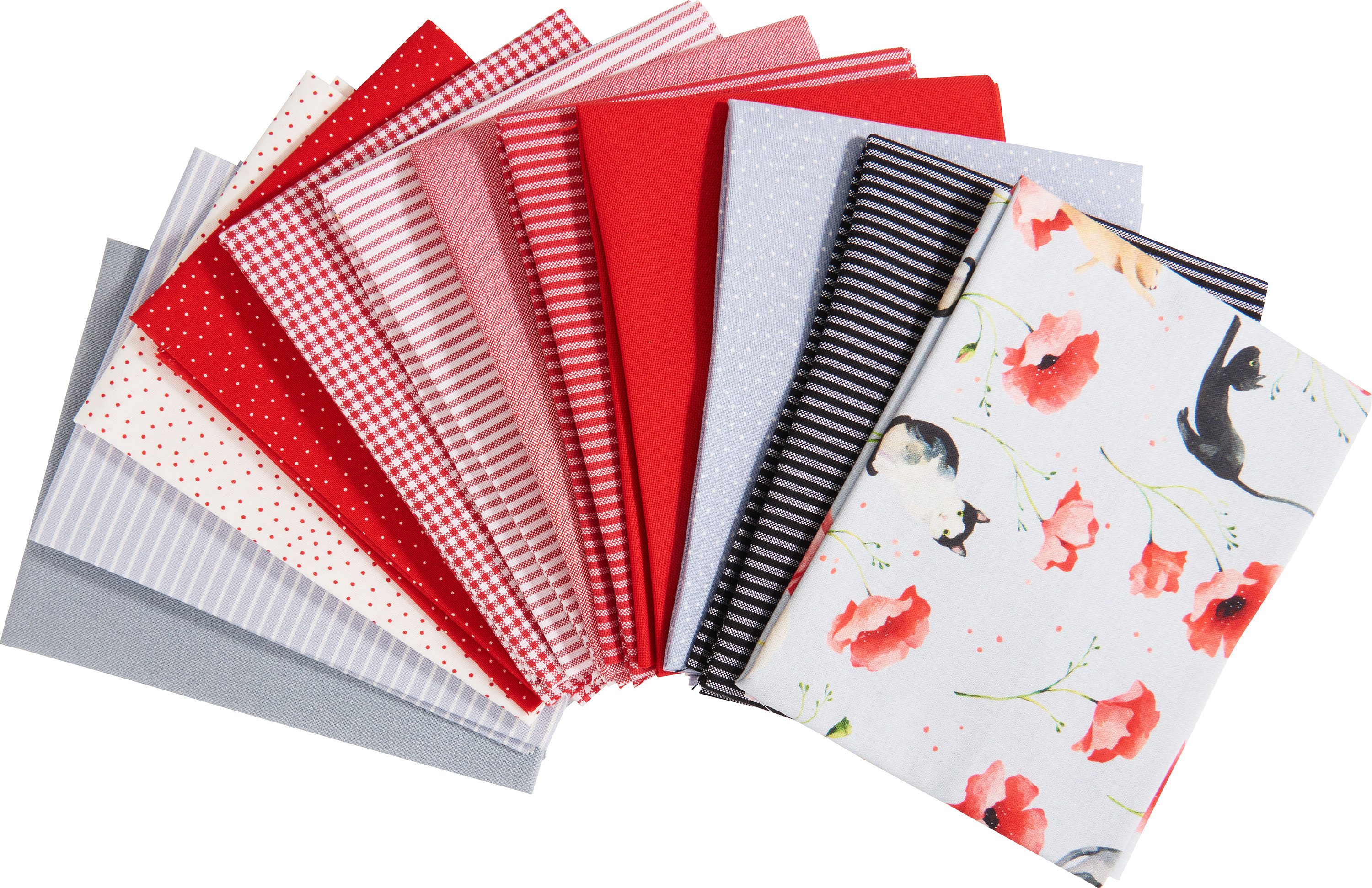 Westfalenstoffe Stoff Catwalk, 12 Stoffe à 48 x 48 cm