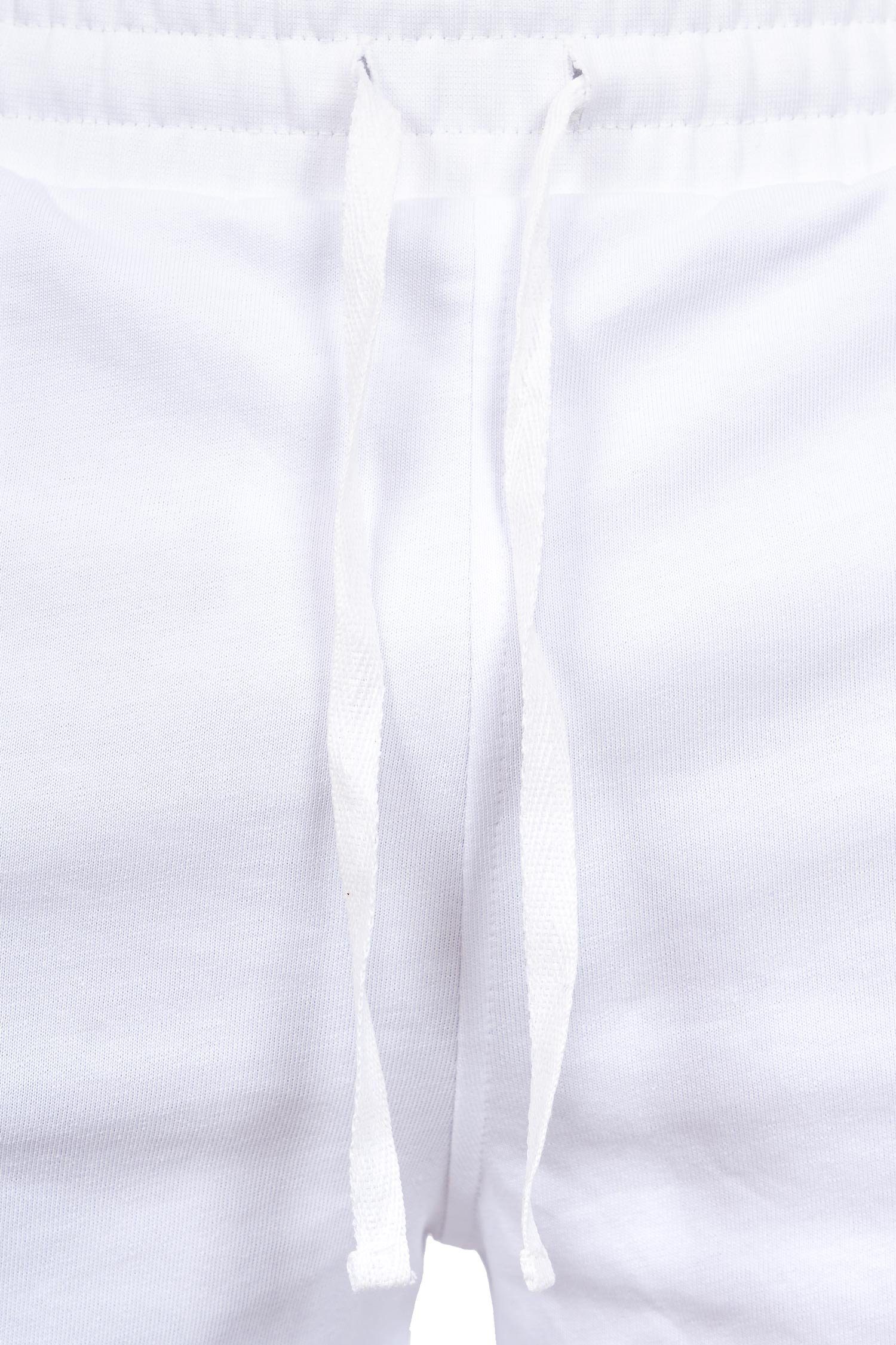 Mit Shorts Casual Kurze hochwertigem Hose Stitching 23RS043 (1-tlg) Reichstadt Weiß