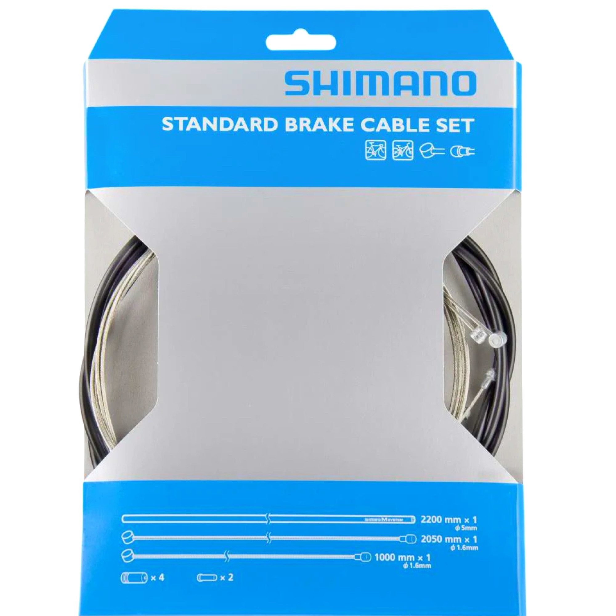Shimano Felgenbremse Shimano Standard Bremszug MTB / Road Komplettset 1,6 x 2,05m