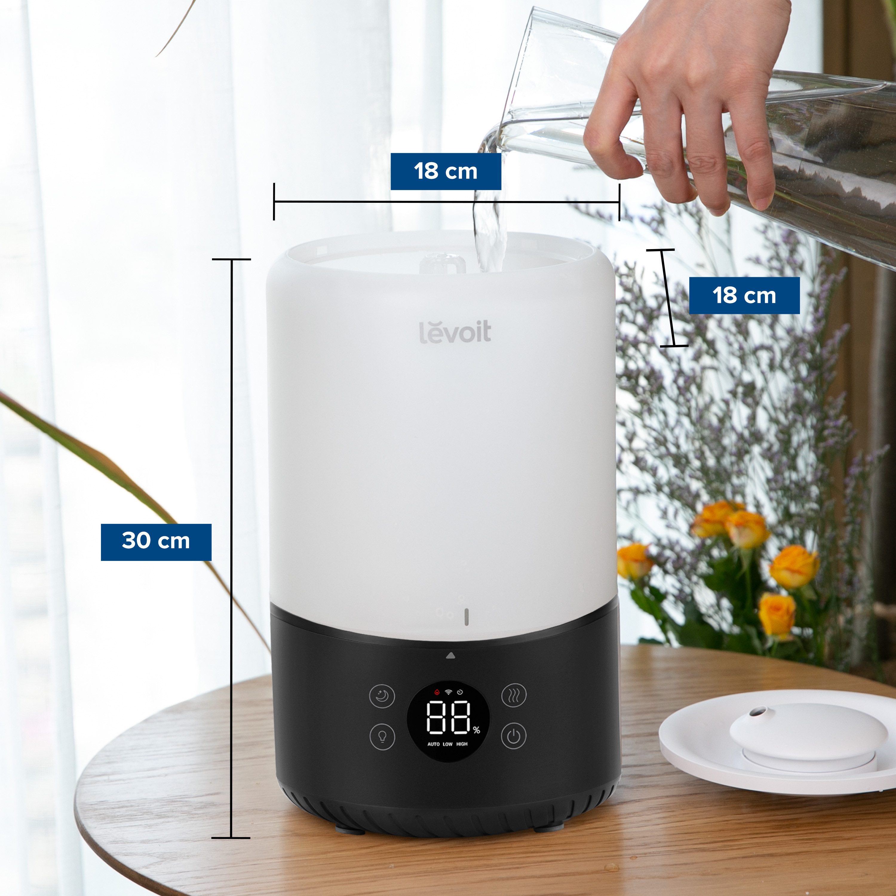 Levoit Luftbefeuchter 3L Top Fill, 220 ml/H Nebelvolumen, 28dB leise, 25 St günstig online kaufen