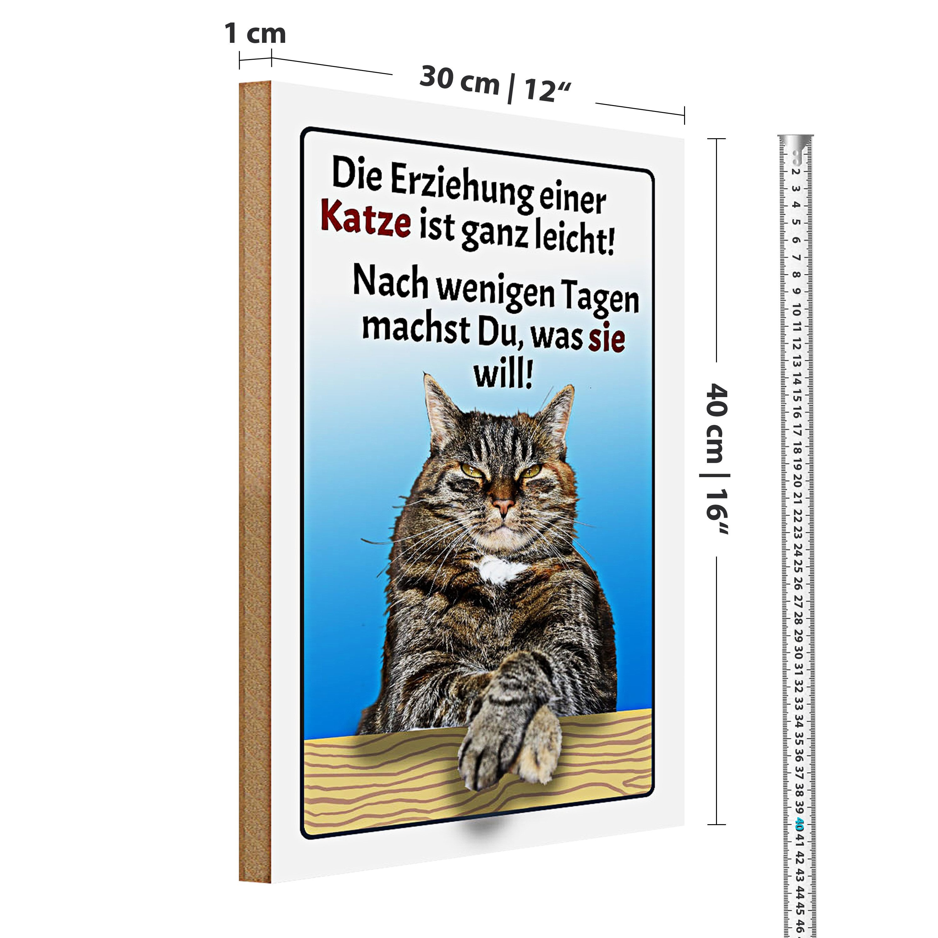 Roomando Holzbild Spruch 30x40cm die Erziehung günstig online kaufen