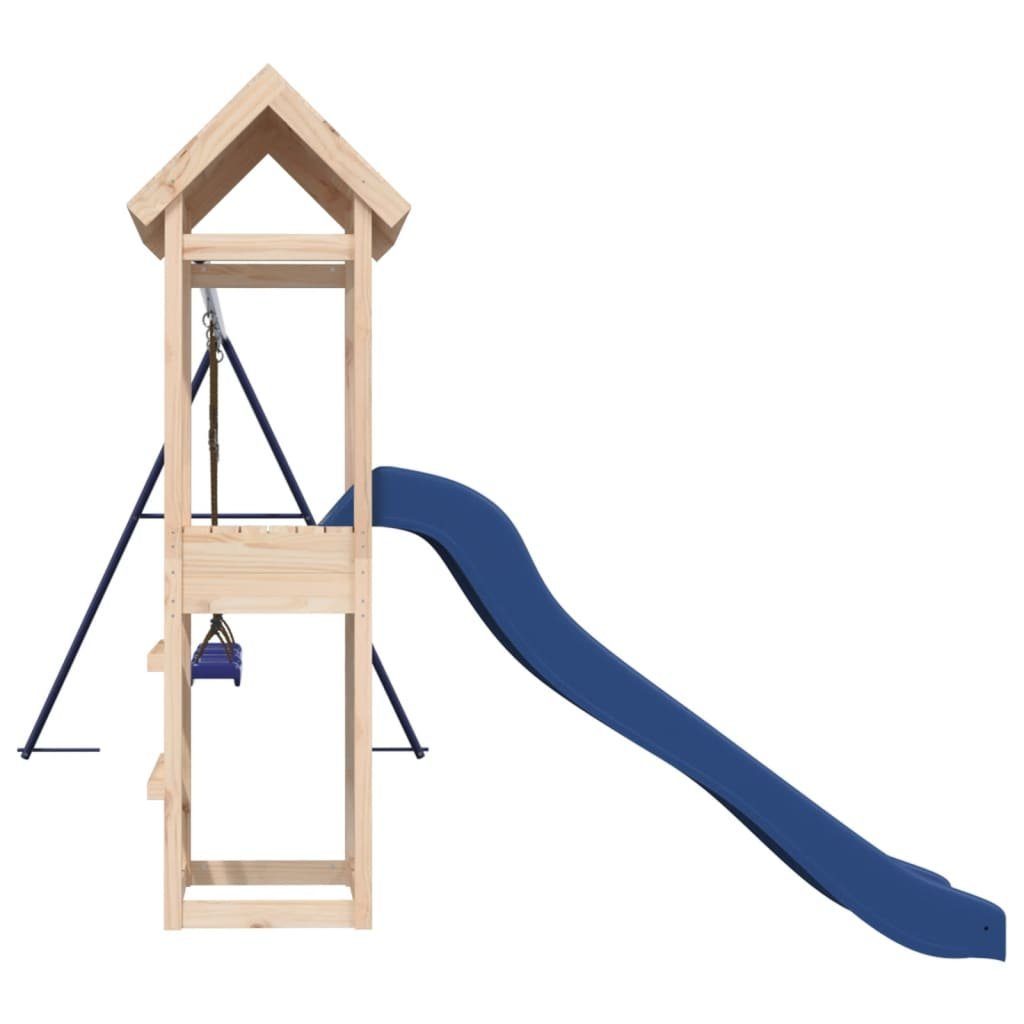 und Rutsche Spielhaus Schaukeln mit vidaXL Massivholz Kiefer Kind Spielturm Kletterturm