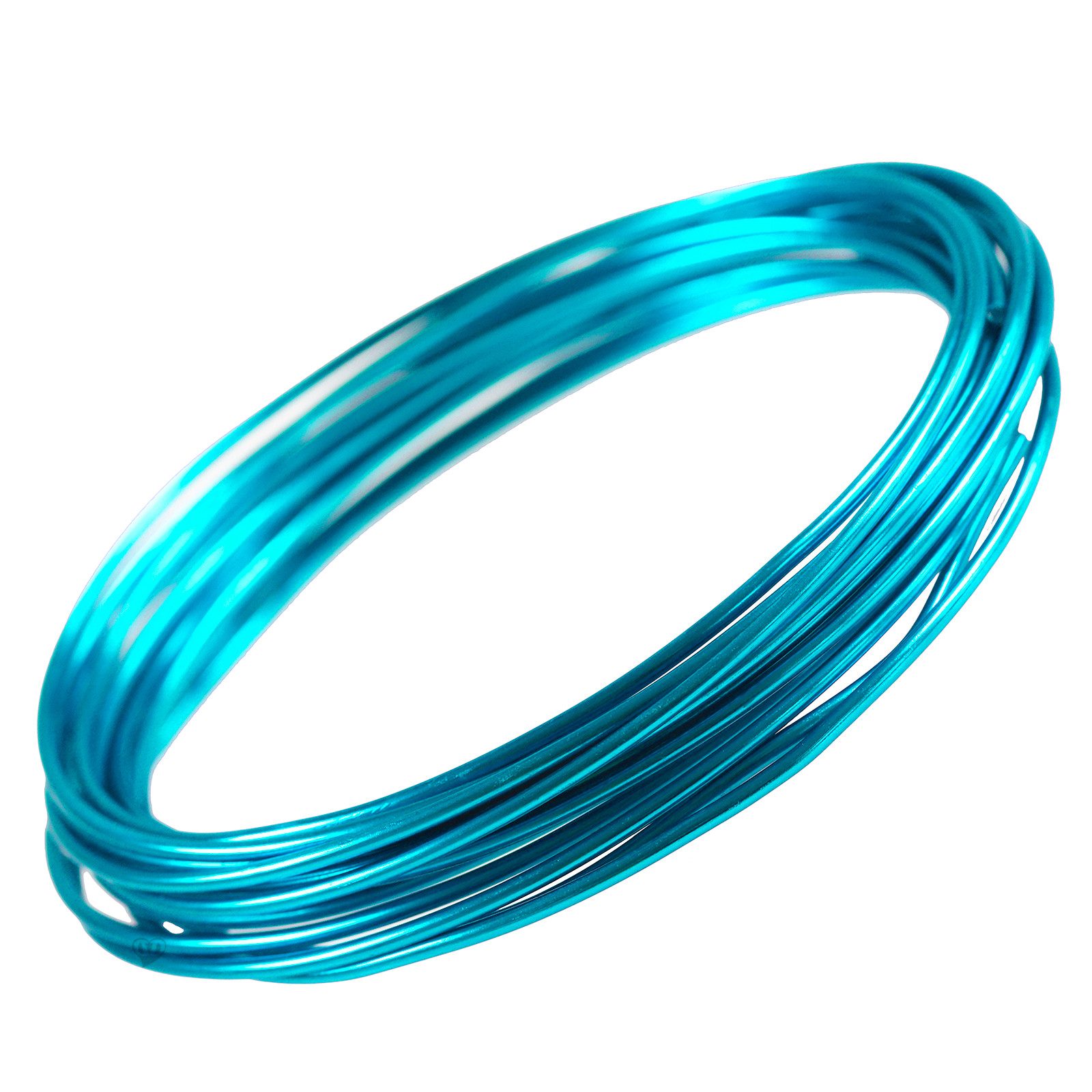maDDma Basteldraht 5m Aluminiumdraht 2mm Biegedraht Bindedraht Floristikdraht, himmelblau