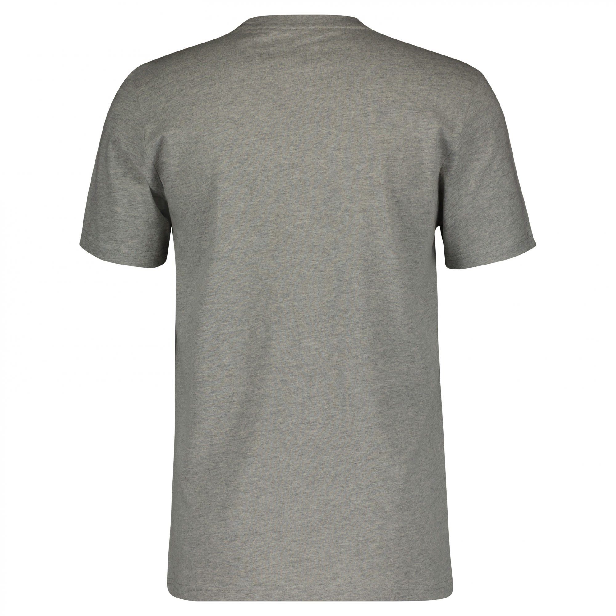 Scott T-Shirt Herren M Light Shortcuts S/sl Grey Tee Kurzarm-Shirt Melange No Scott