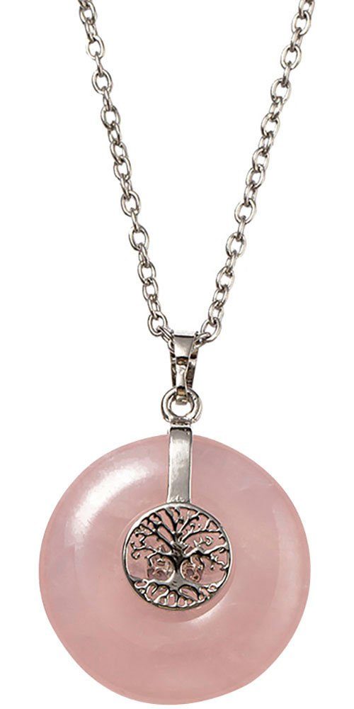 Firetti Kette mit Anhänger Schmuck Geschenk Halsschmuck Halskette Ankerkette Lebensbaum Edelstein, Made in Germany - mit Edelstein