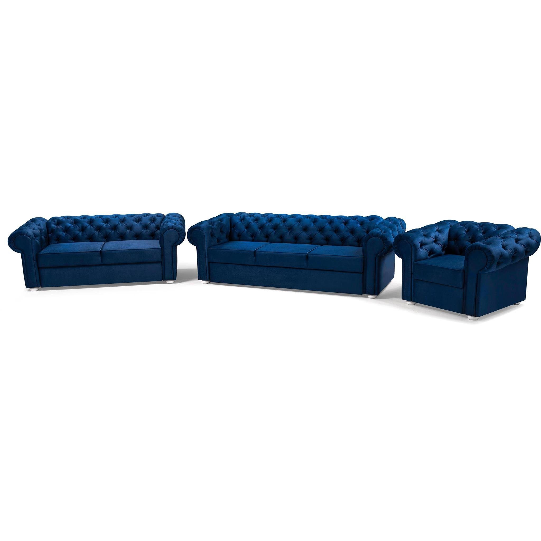 MOEBLO Polstergarnitur Couchgarnitur AVIA 321, (Wohnzimmergarnitur 3+2+1 Dr günstig online kaufen