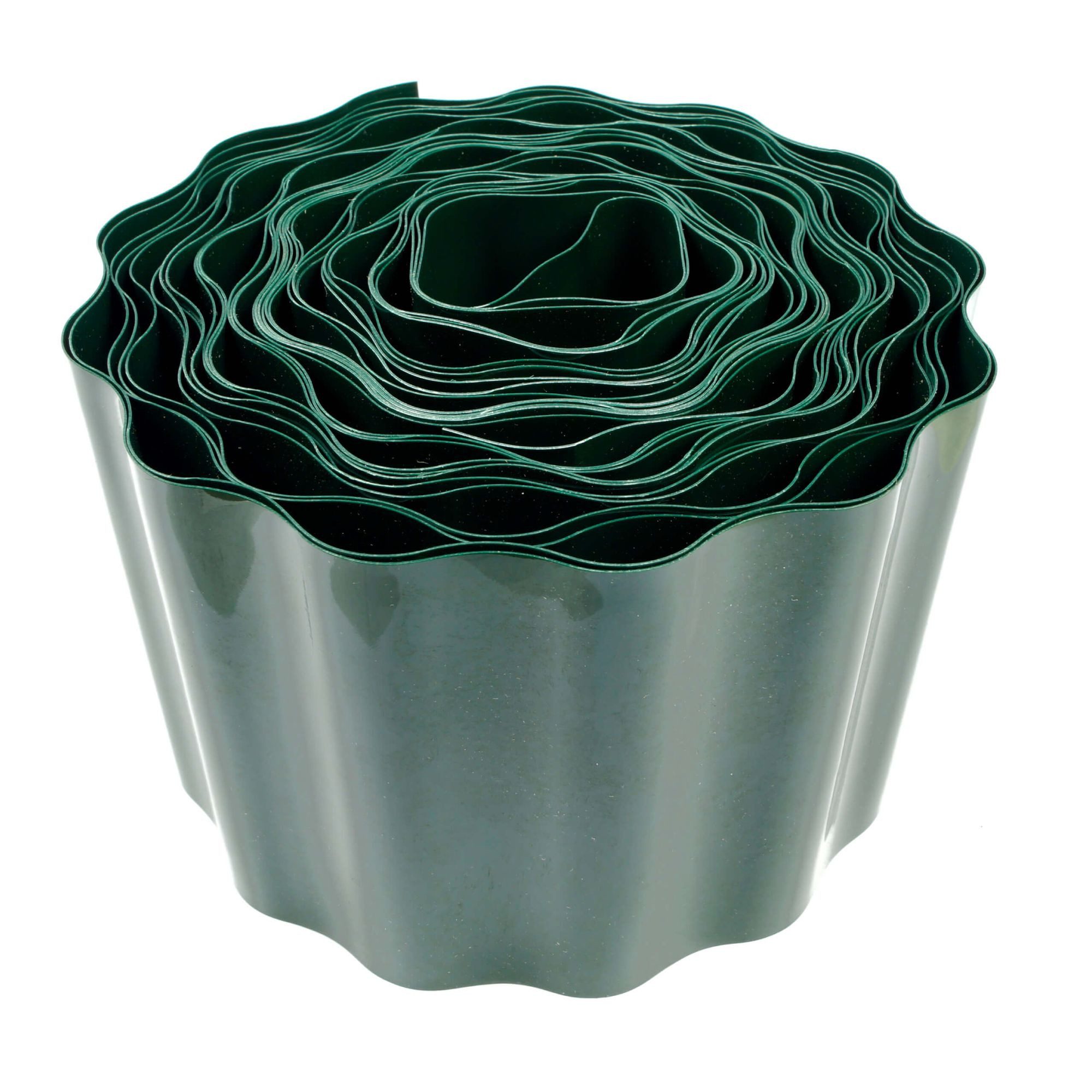 Jardinion Rasenkante Beeteinfassung Beetumrandung Wurzelsperre, 9 m, 15 cm, grün, Umrandung Rasen oder Gartenbeet, breiter Anwendungsbereich