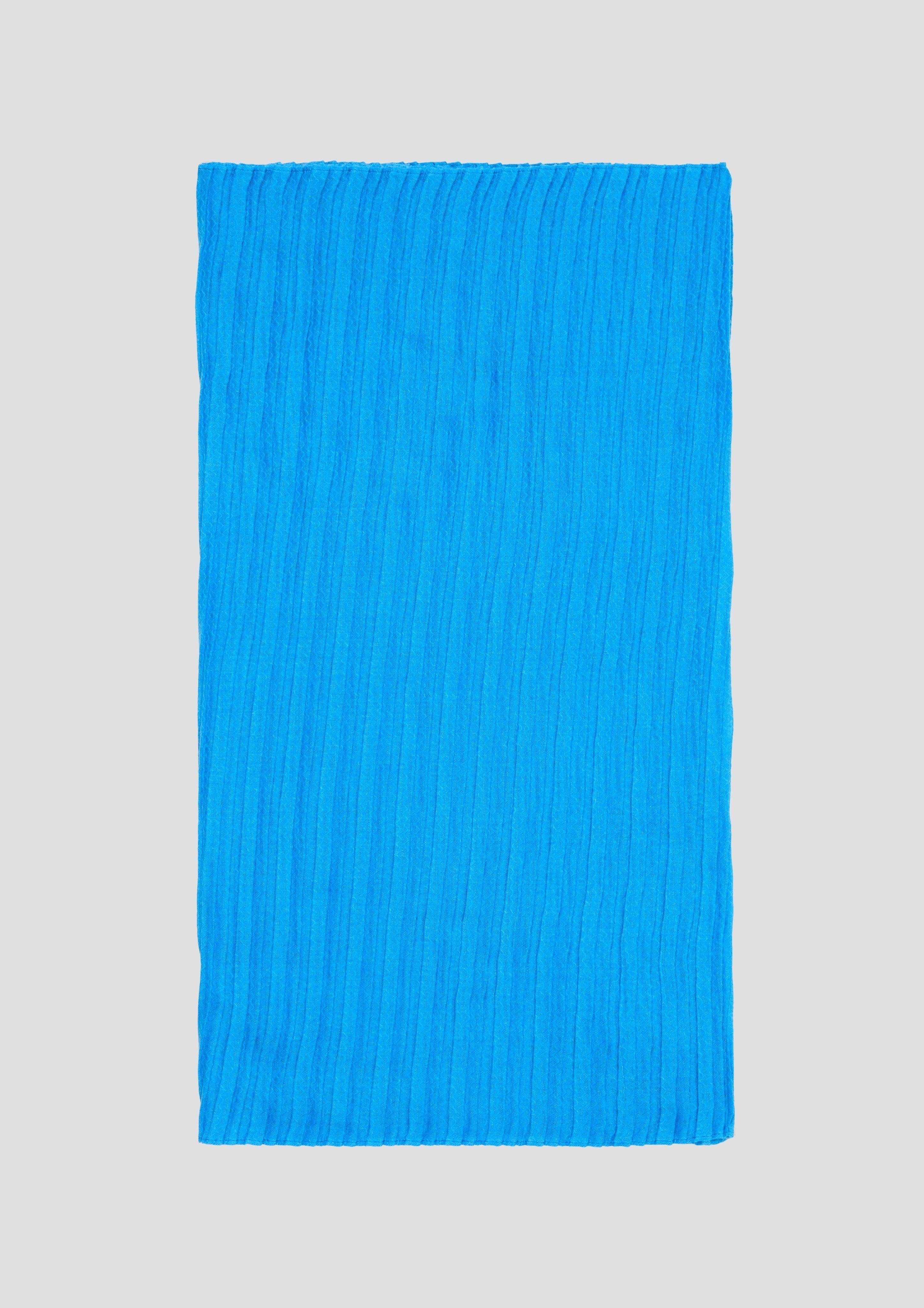 s.Oliver Halstuch Leichter Loop-Schal mit royalblau Plisseefalten