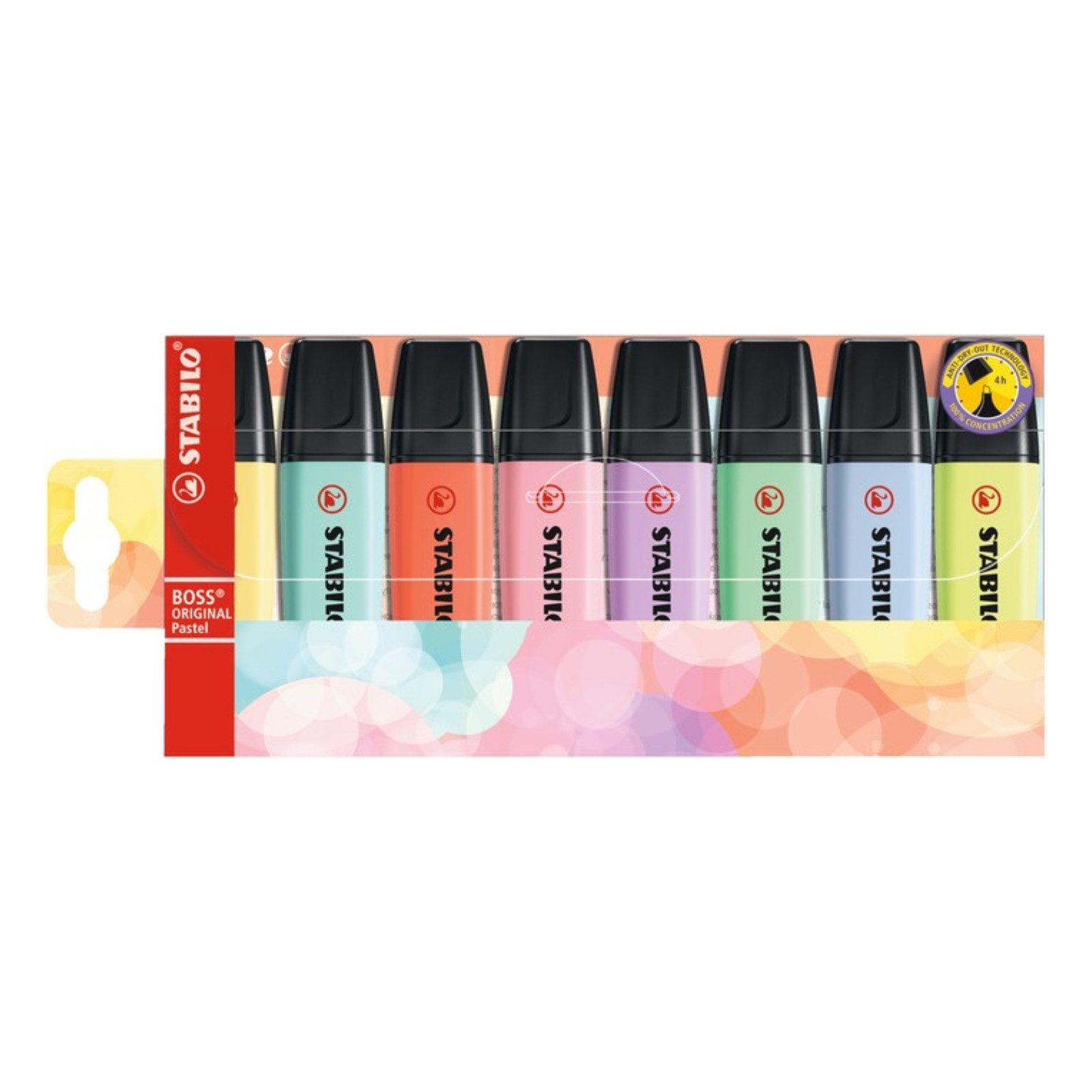 Marker STABILO BOSS Textmarker - 2+5 mm - pastell - 8er Set