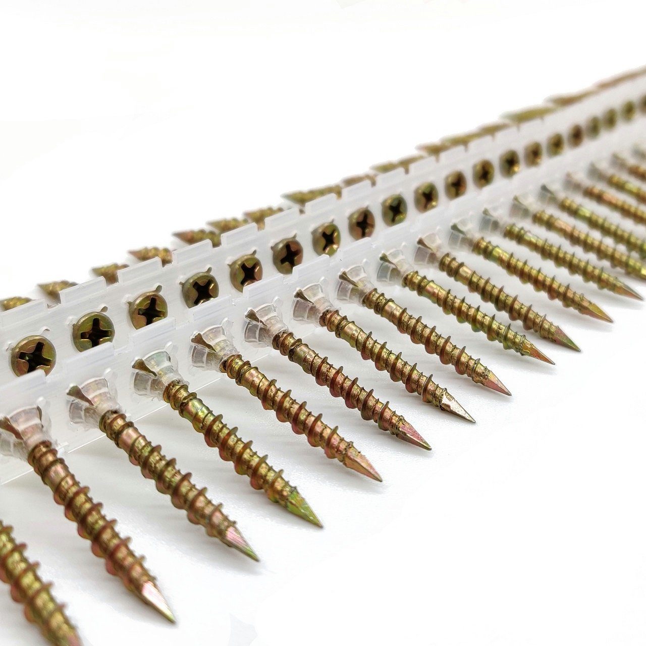 adunox Holzbauschraube Magazinschrauben Teilgewinde Hi-Lo-Gewinde Senkkopf Fräsrippen PH2, (500 St)