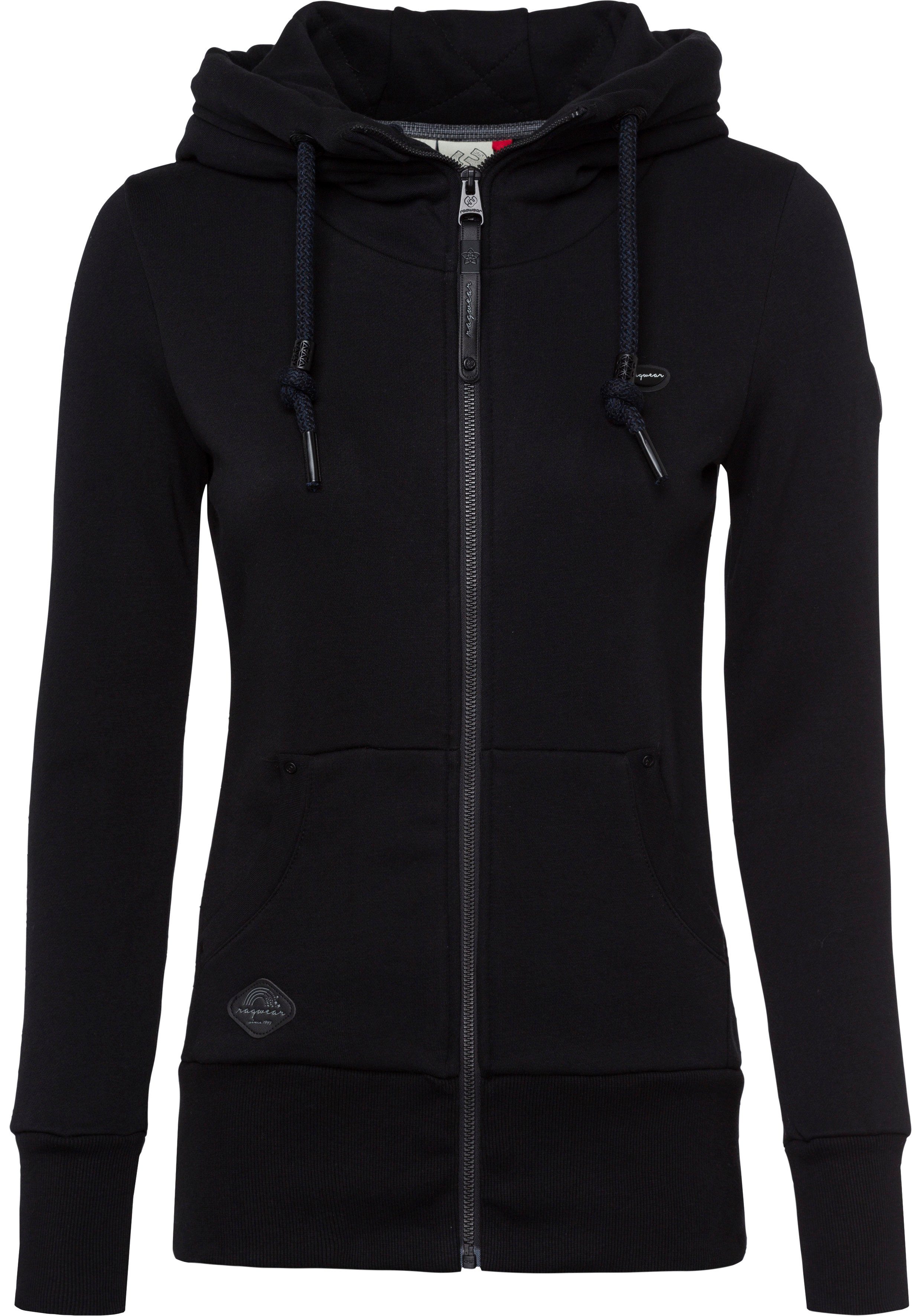 Ragwear Sweatjacke NESKA ZIP O figurbetont in melierter Optik und mit großer Kapuze – Bild 4 von 5