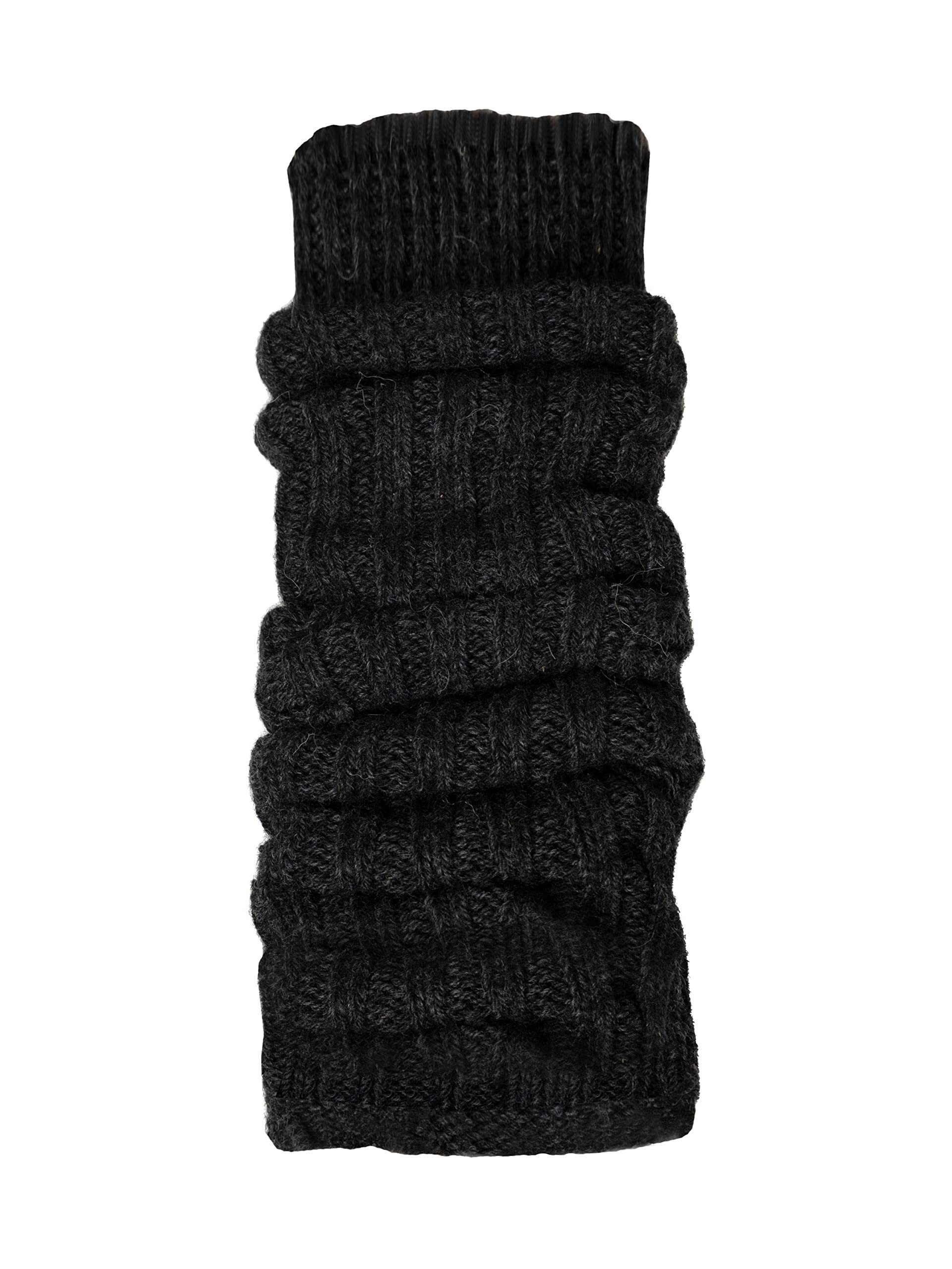 HomeOfSocks Beinstulpen Beinstulpen, Alpaka, unifarben, 40% Wolle, Damen & Grobstrick, Höhe verstellbar, mit Gummibund