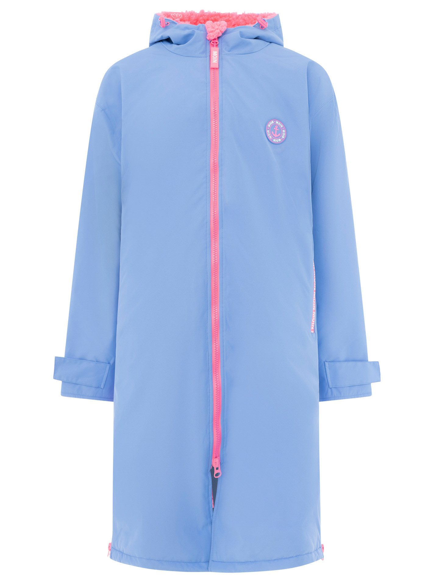 Zwillingsherz Windbreaker Oversize "Windjacke" Seitentaschen, Kapuze, Weicher Stoff, Fällt größer aus