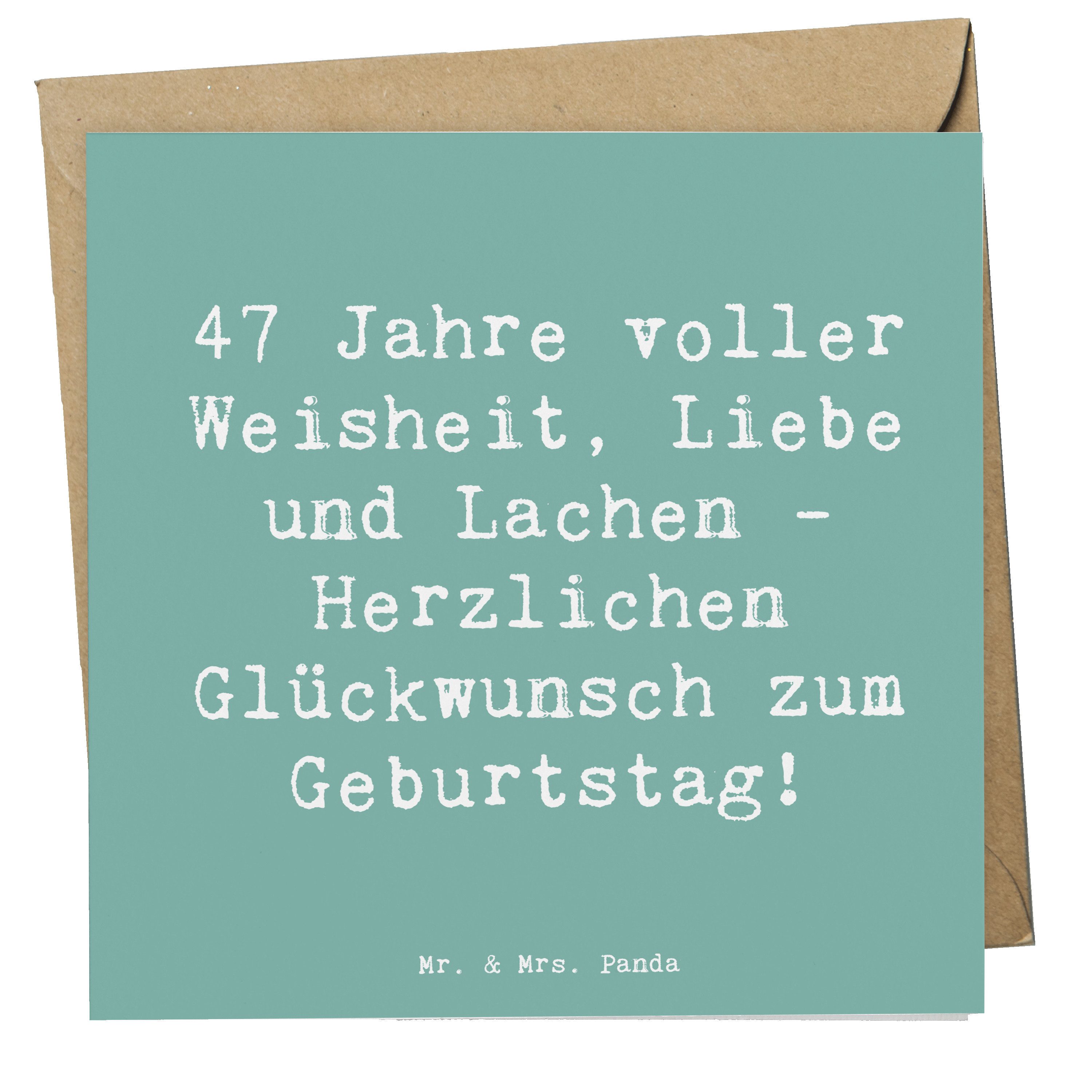 Grußkarte 47. Geburtstag - Meeresbrise - Geschenk, Lachen, Geburtstagsgeschenk