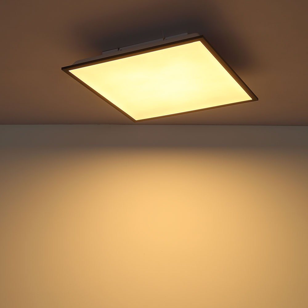 45 LED-Leuchtmittel L Deckenlampe Warmweiß, Deckenleuchte, warmweiß Alu LED Panel etc-shop verbaut, LED Aufbau cm Wohnzimmerleuchte fest