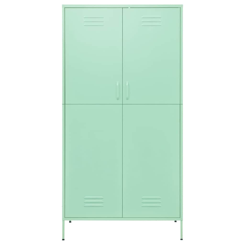 furnicato Kleiderschrank Mehrzweckschrank aus Stahl 90x50x180 cm in Minzgrün (1-St)