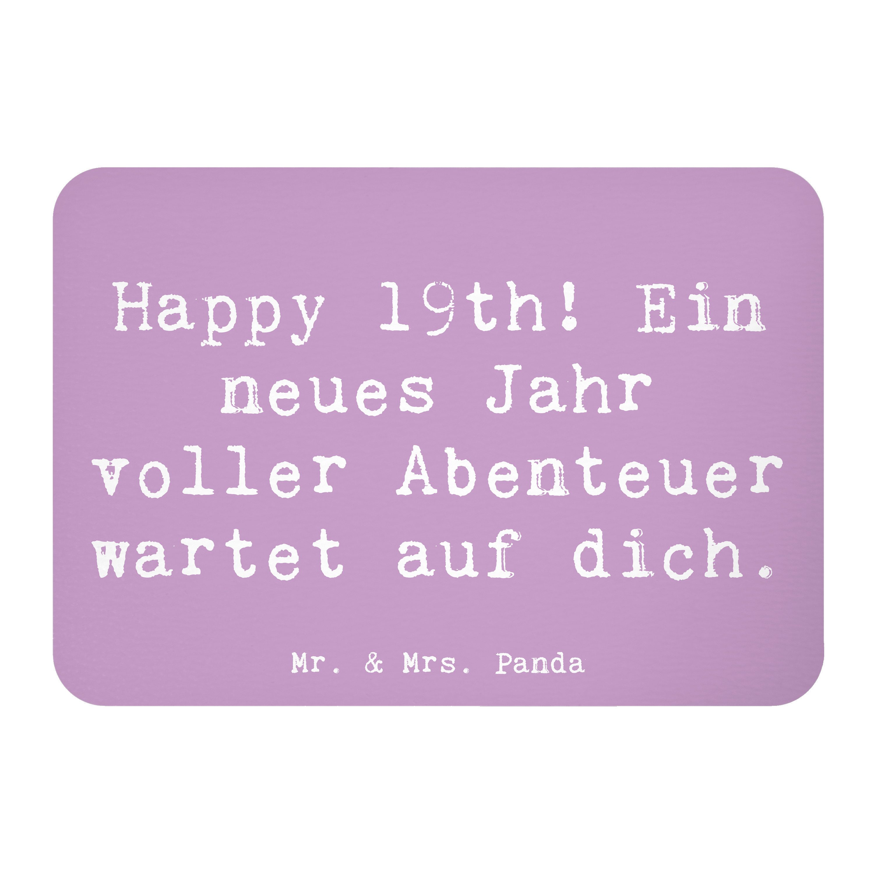 Magnet Spruch 19. Geburtstag Abenteuer - Lavendeltraum - Geschenk, unvergess