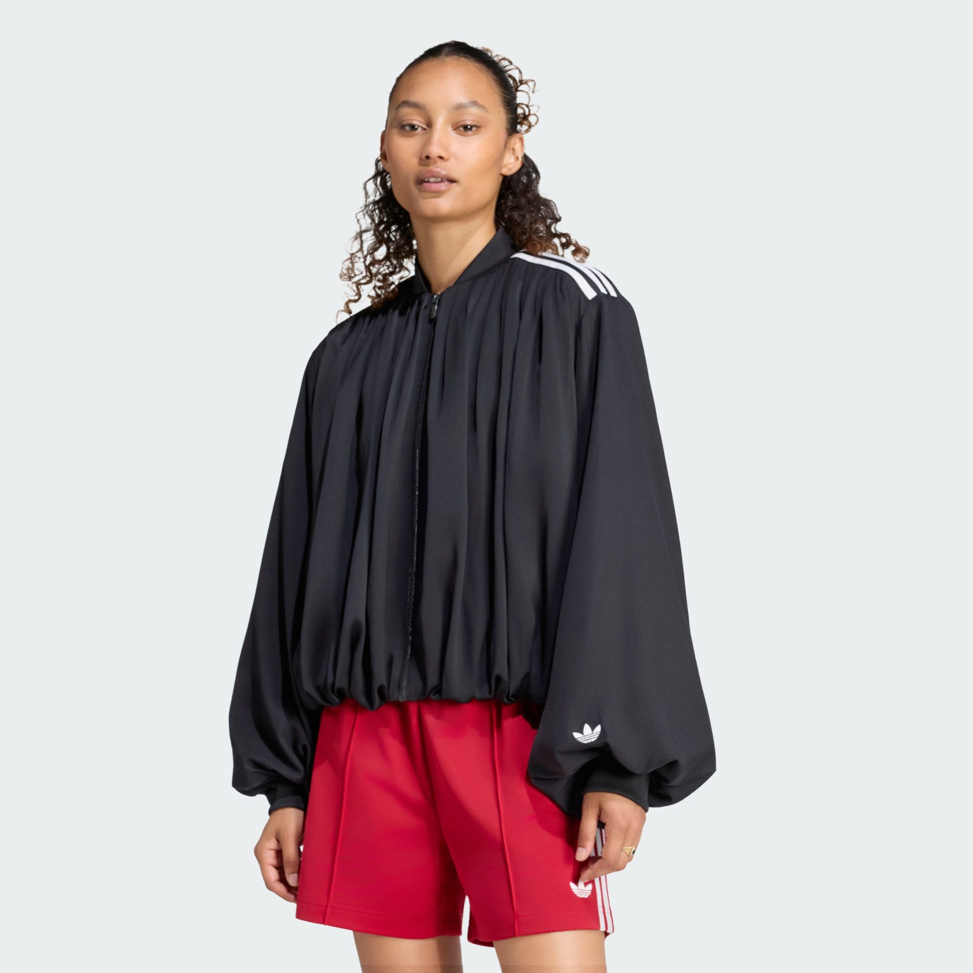 adidas Originals Sweatshirt ORIGINALS JACKE, SATIN, PLISSIERT (1-tlg)