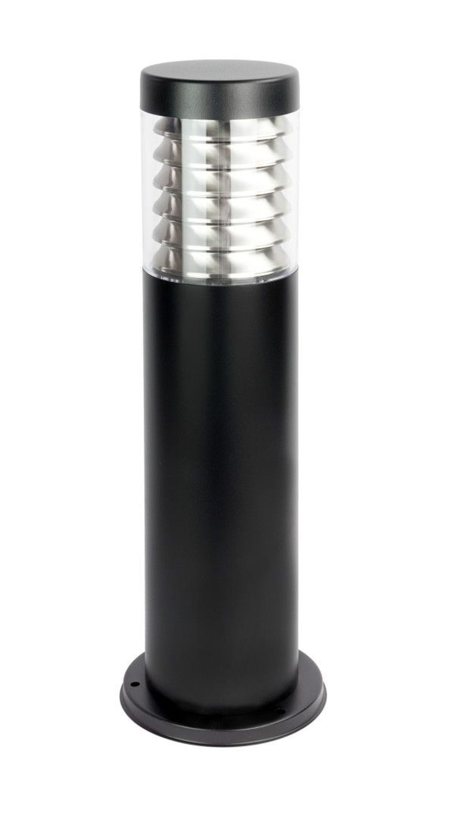 Licht-Erlebnisse Pollerleuchte JOJO, ohne Leuchtmittel, Edelstahl 50 cm IP44 Schwarz E27 rund Modern