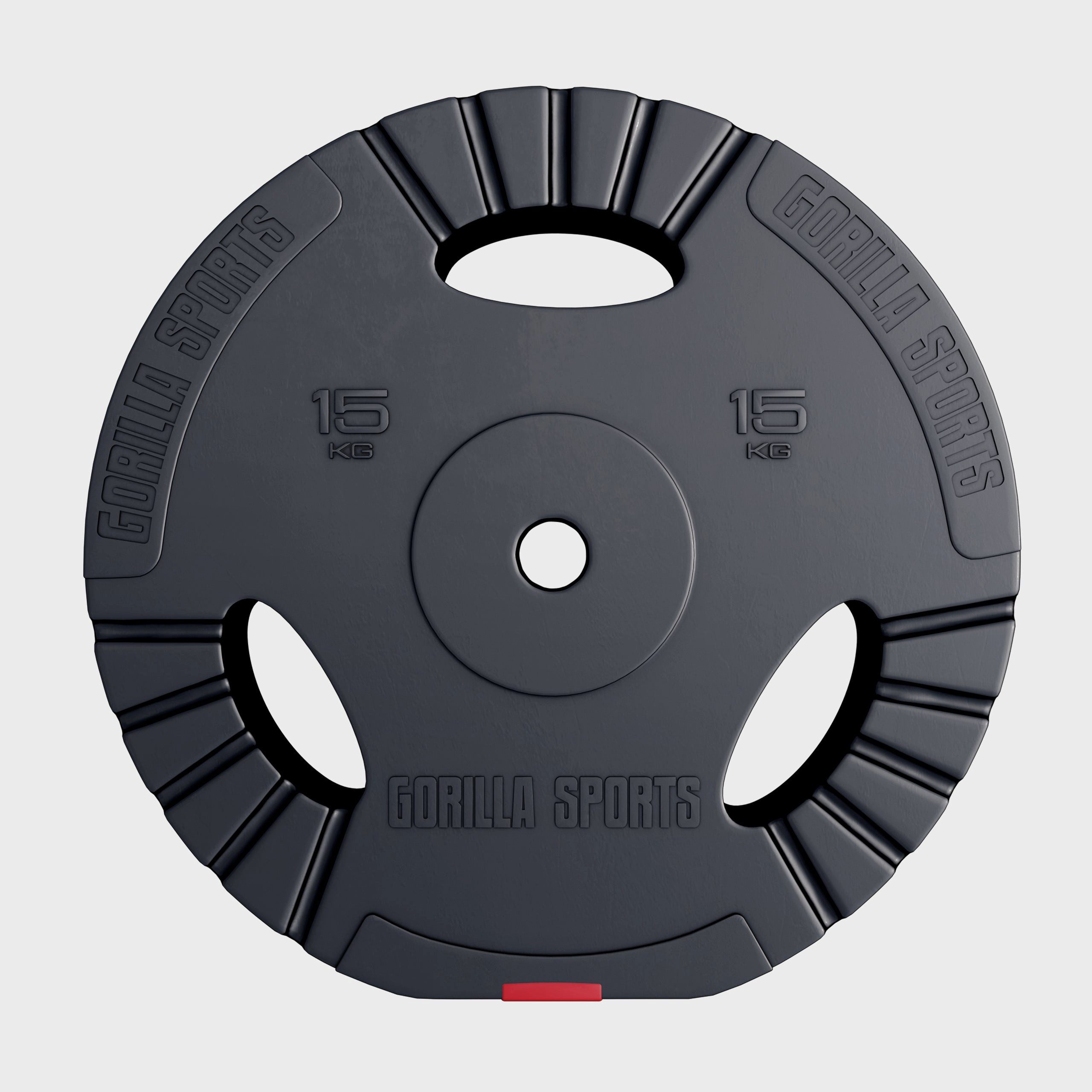 GORILLA SPORTS Hantelscheibe Hantelscheibe 30/31 mm Kunststoff Gripper 1,25-15 KG, 15 kg