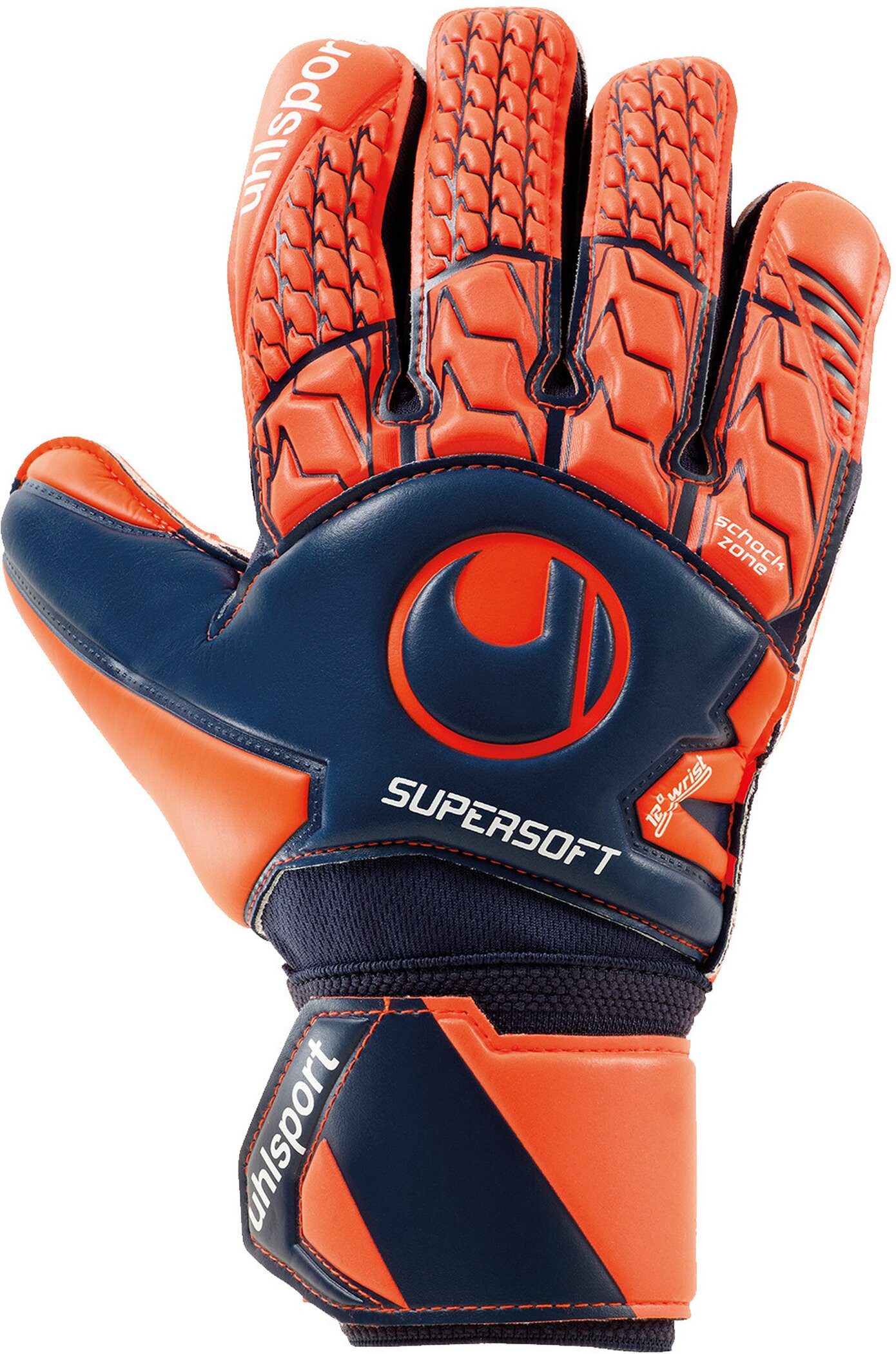 Torwarthandschuhe NEXT LEVEL SUPERSOFT marine/fluo rot