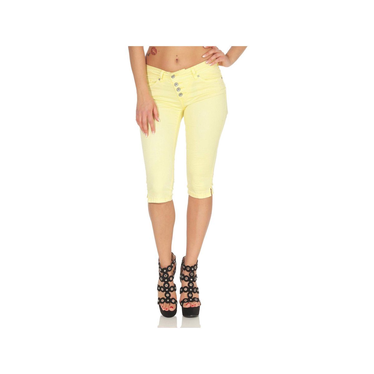 Buena (1-tlg) Vista 5-Pocket-Jeans gelb