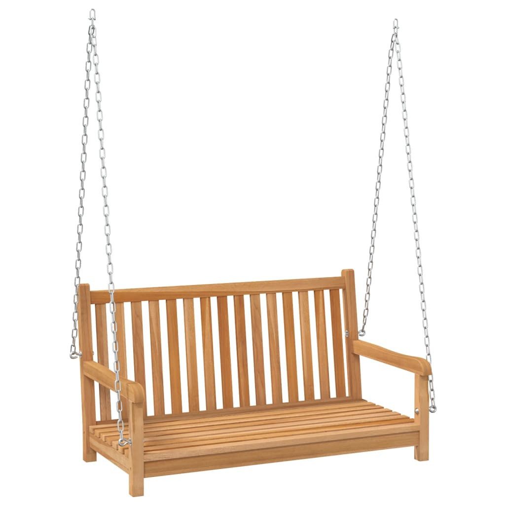 vidaXL Hollywoodschaukel 114 x 60 x 64 cm Hollywoodschaukel Massivholz Teak 114x60x64 cm Holz