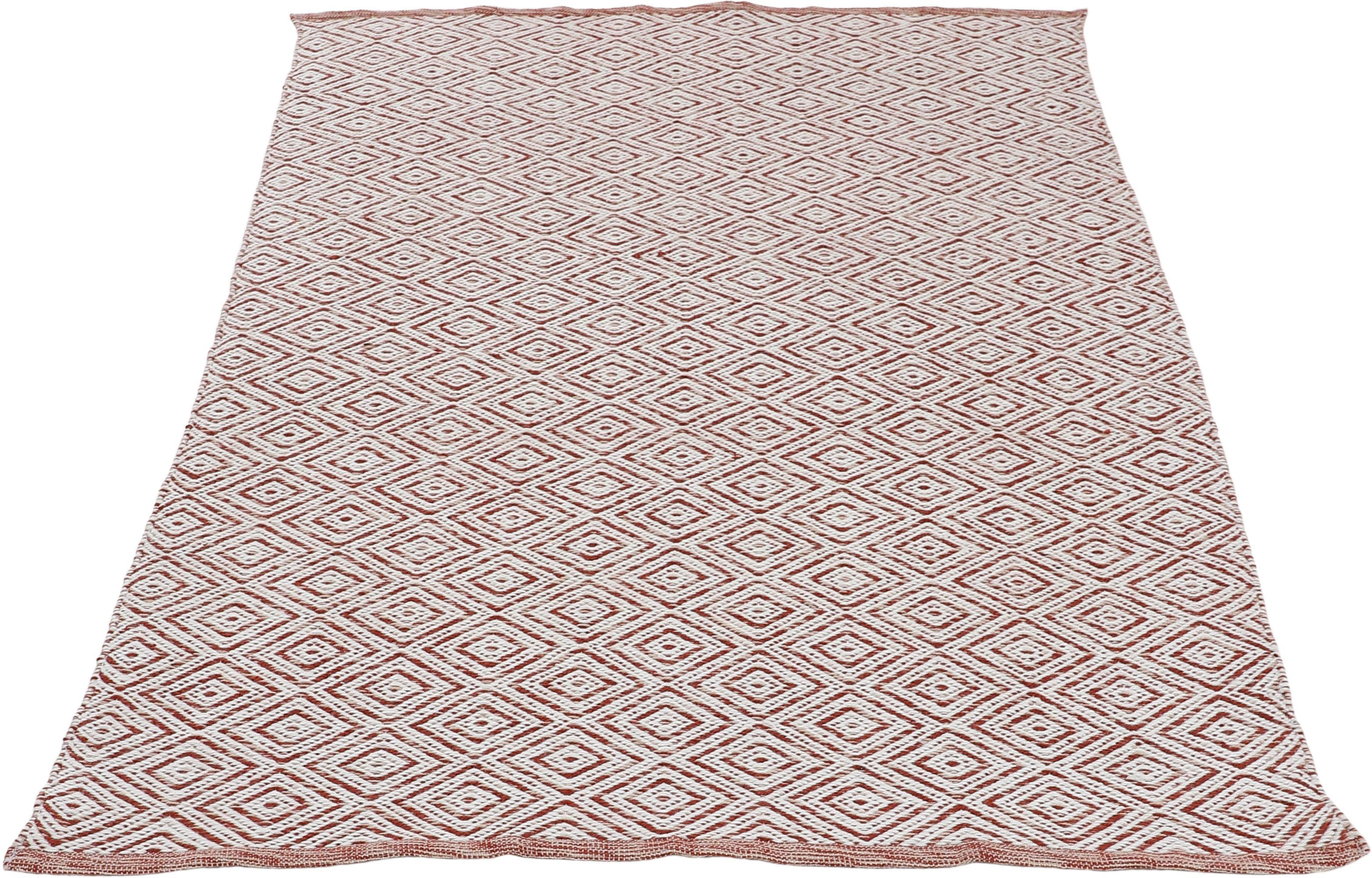 carpetfine Teppich Frida 200, rechteckig, Höhe: 7 mm, Wendeteppich, 100% recyceltem Material (PET), Flachgewebe, Sisal Optik