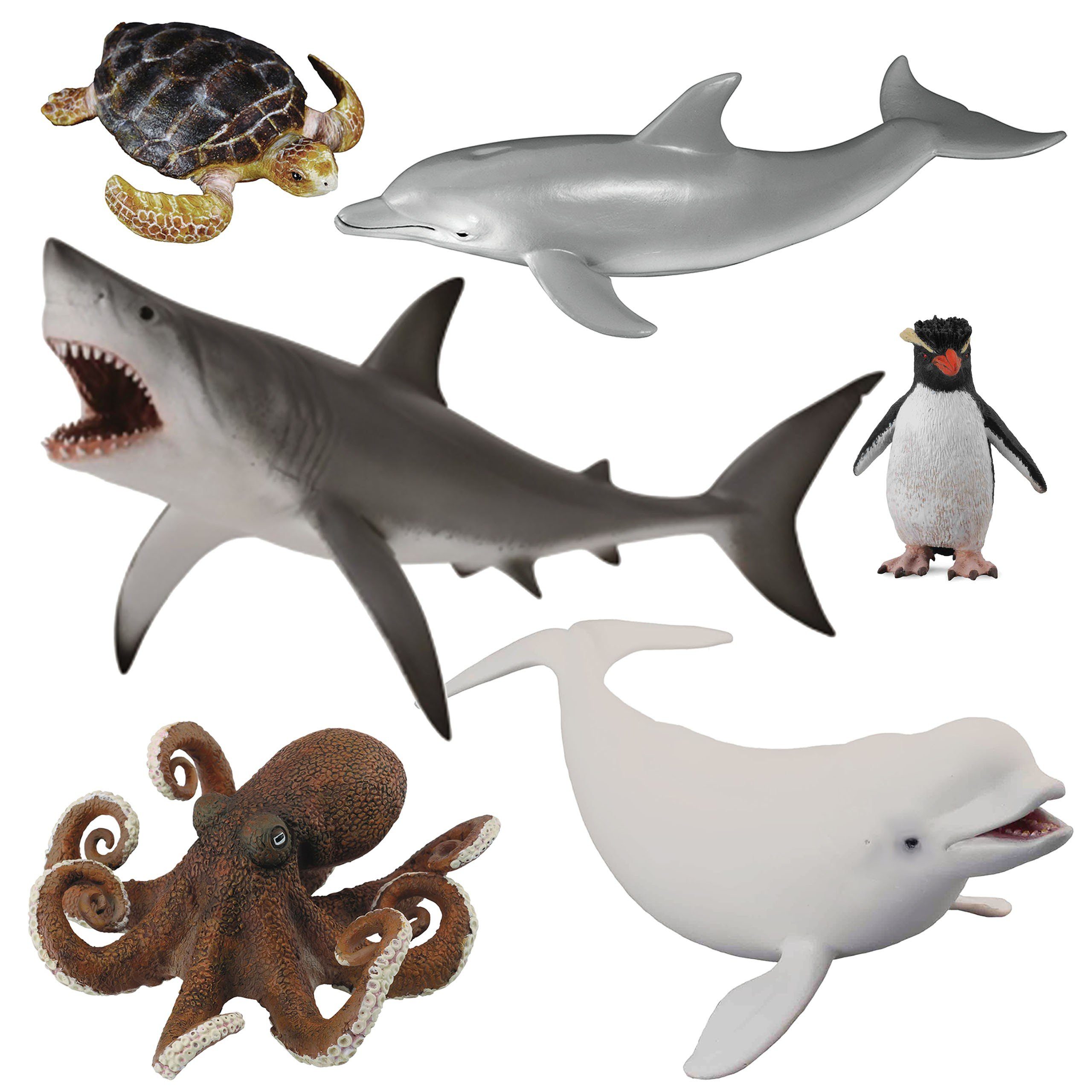 Collecta Spielfigur Collecta Set mit Meerestierfiguren, Figuren für Kinder ab 3