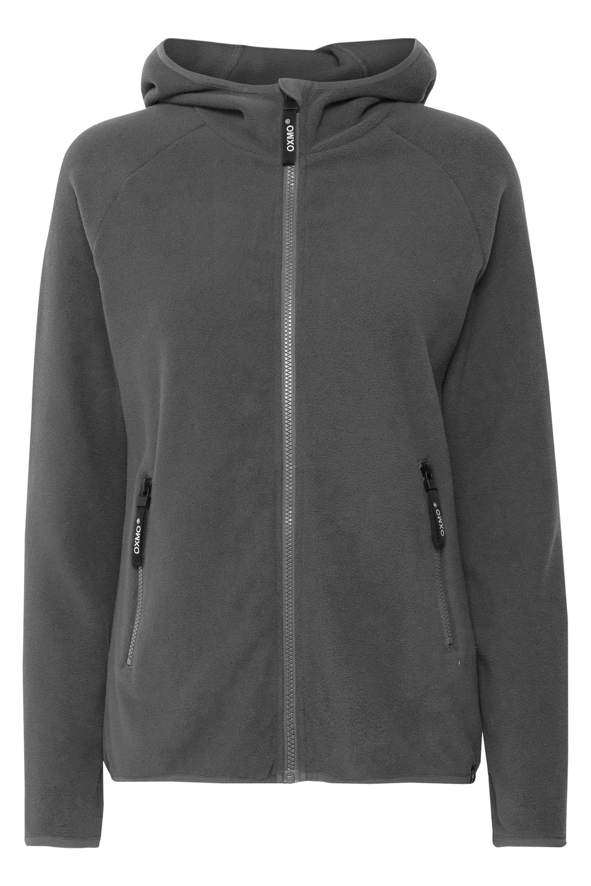 OXMO mit Pewter OXFinja Fleecejacke (185203) Kapuze Fleecejacke