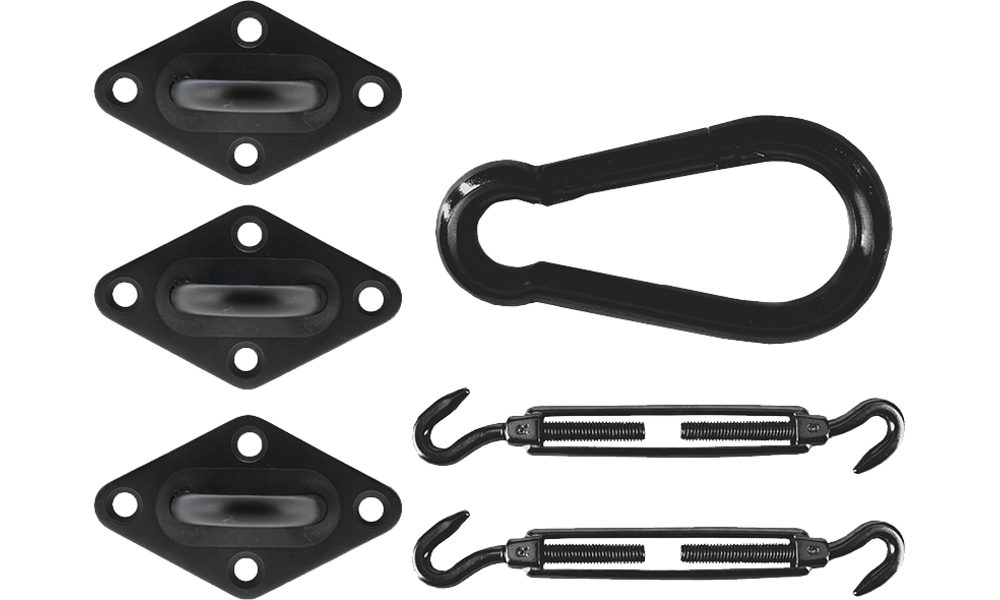 Travellife Anhänger Befestigungskit Dreieck schwarz