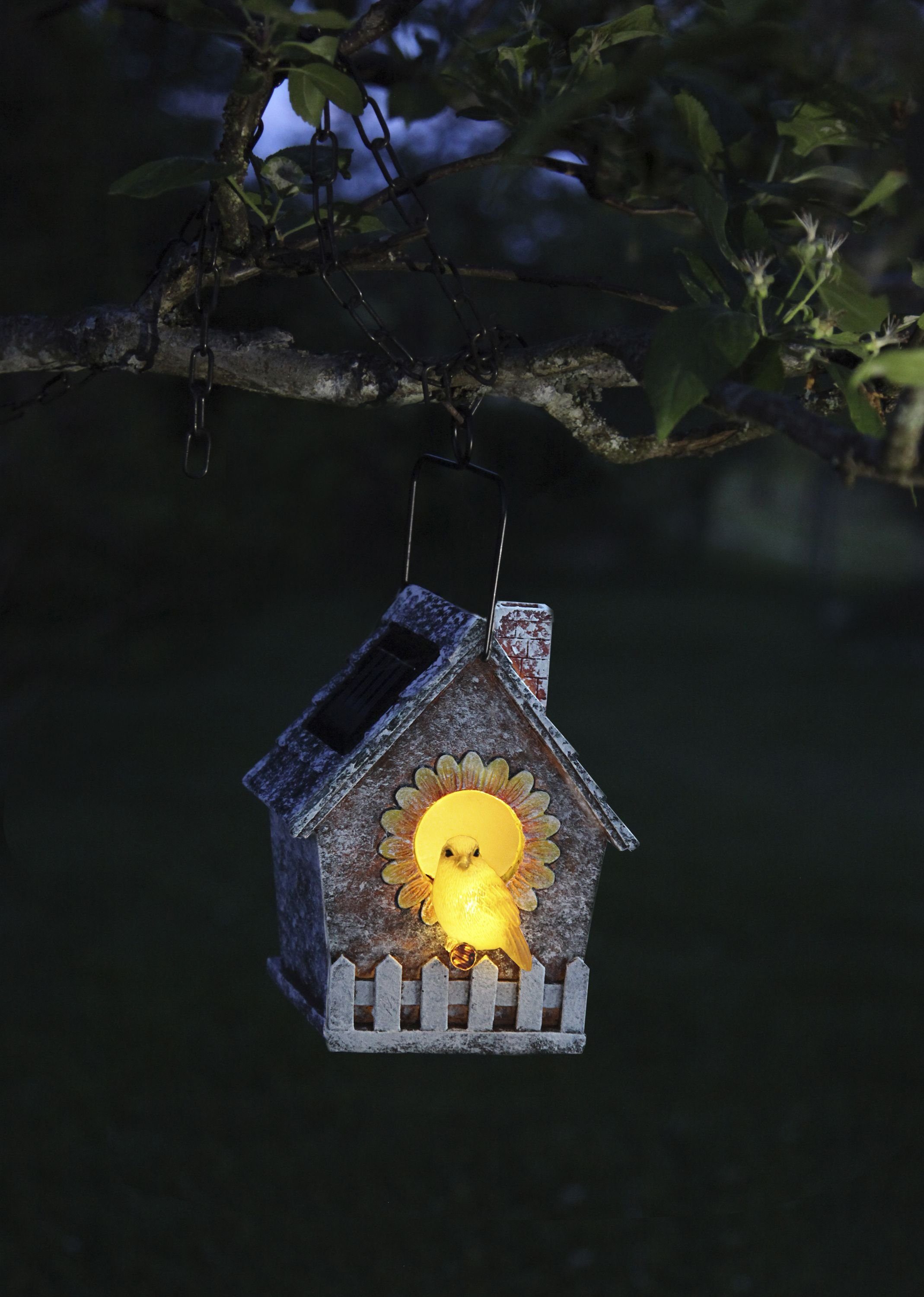 LED-Solar-Vogelhaus, weiß cm, 23 x LED Best Hängeleuchten Outdoor 2 Season 13,5 warm