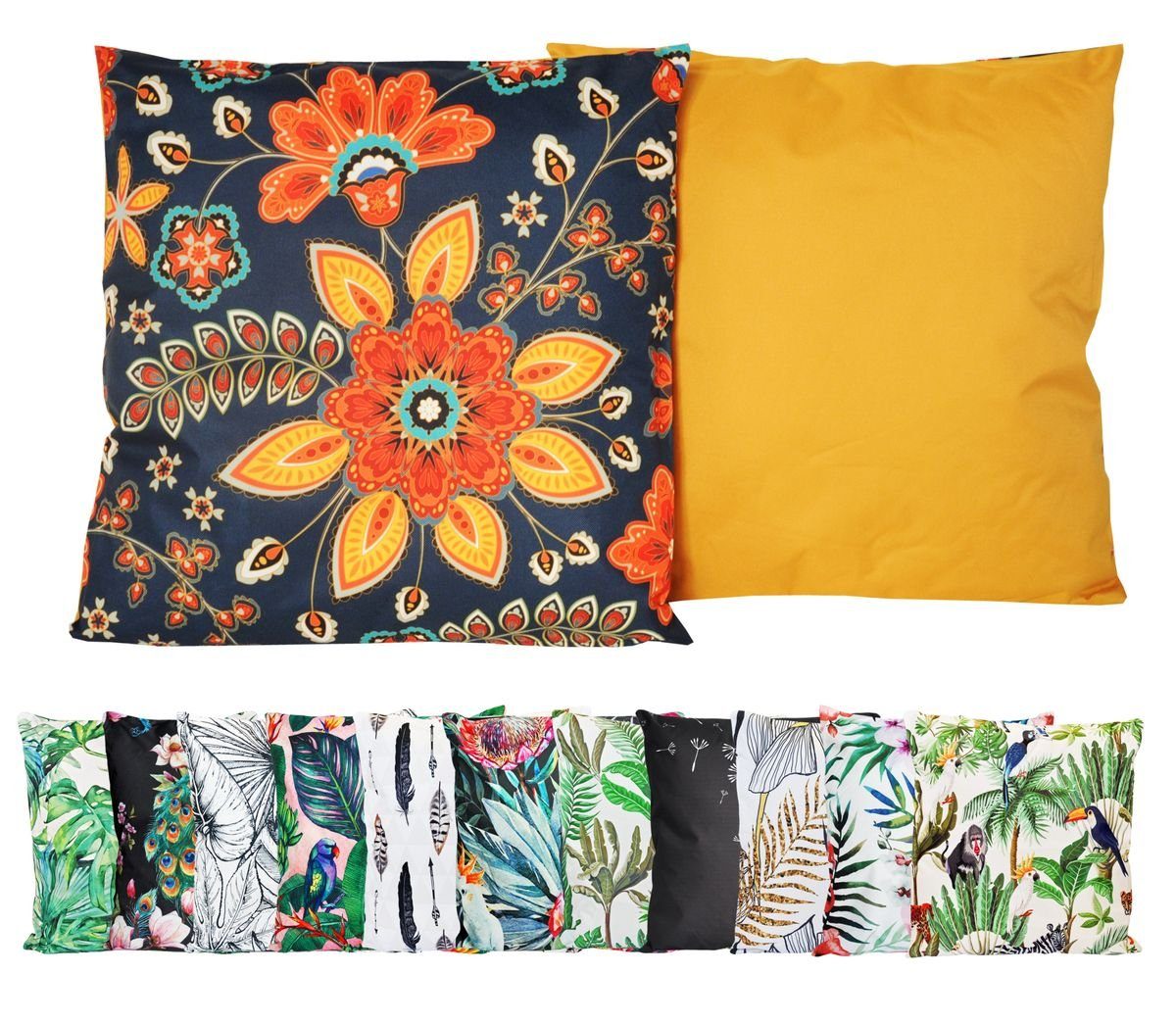Dekokissen JACK Outdoor Lounge Kissen 45x45cm mit Motiv inkl. Füllung Wasserfest