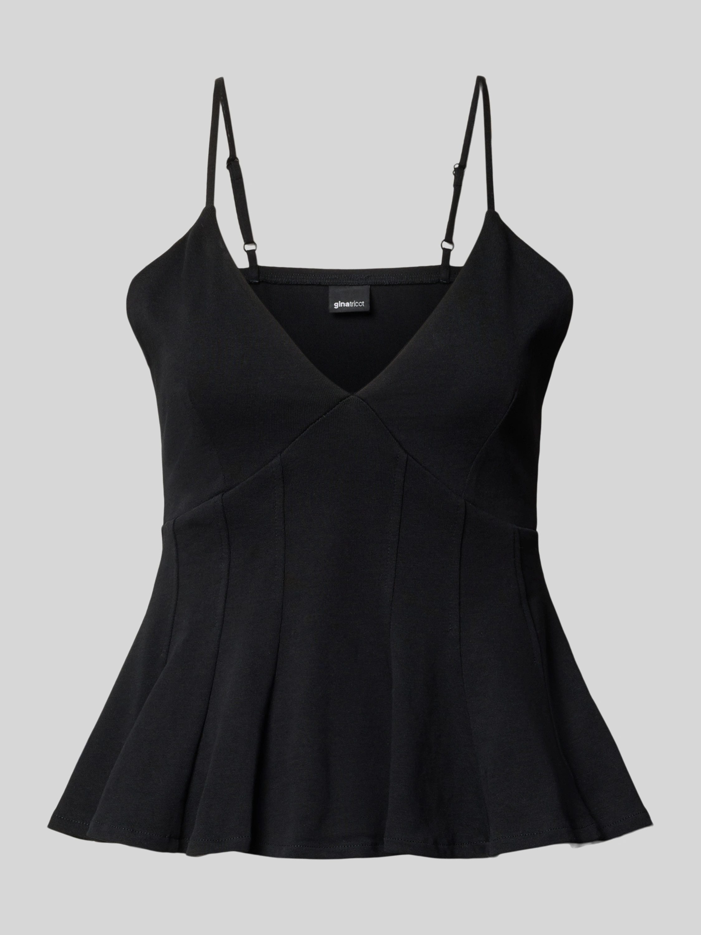 Gina Tricot Shirttop Peplum singlet - Baumwolltop mit V-Ausschnitt - Damen Top