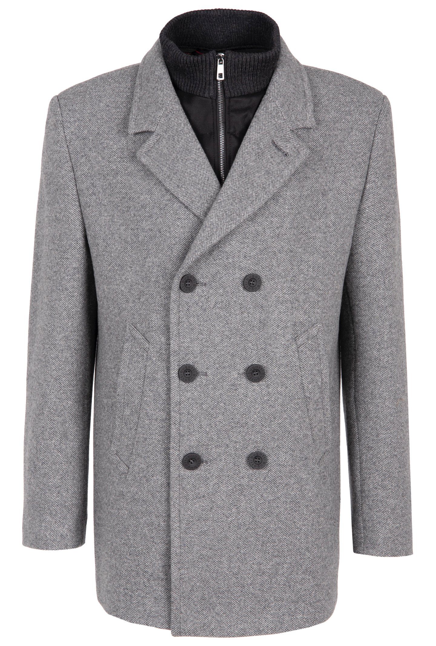 bugatti Wollmantel mit doppelter Knopfleiste