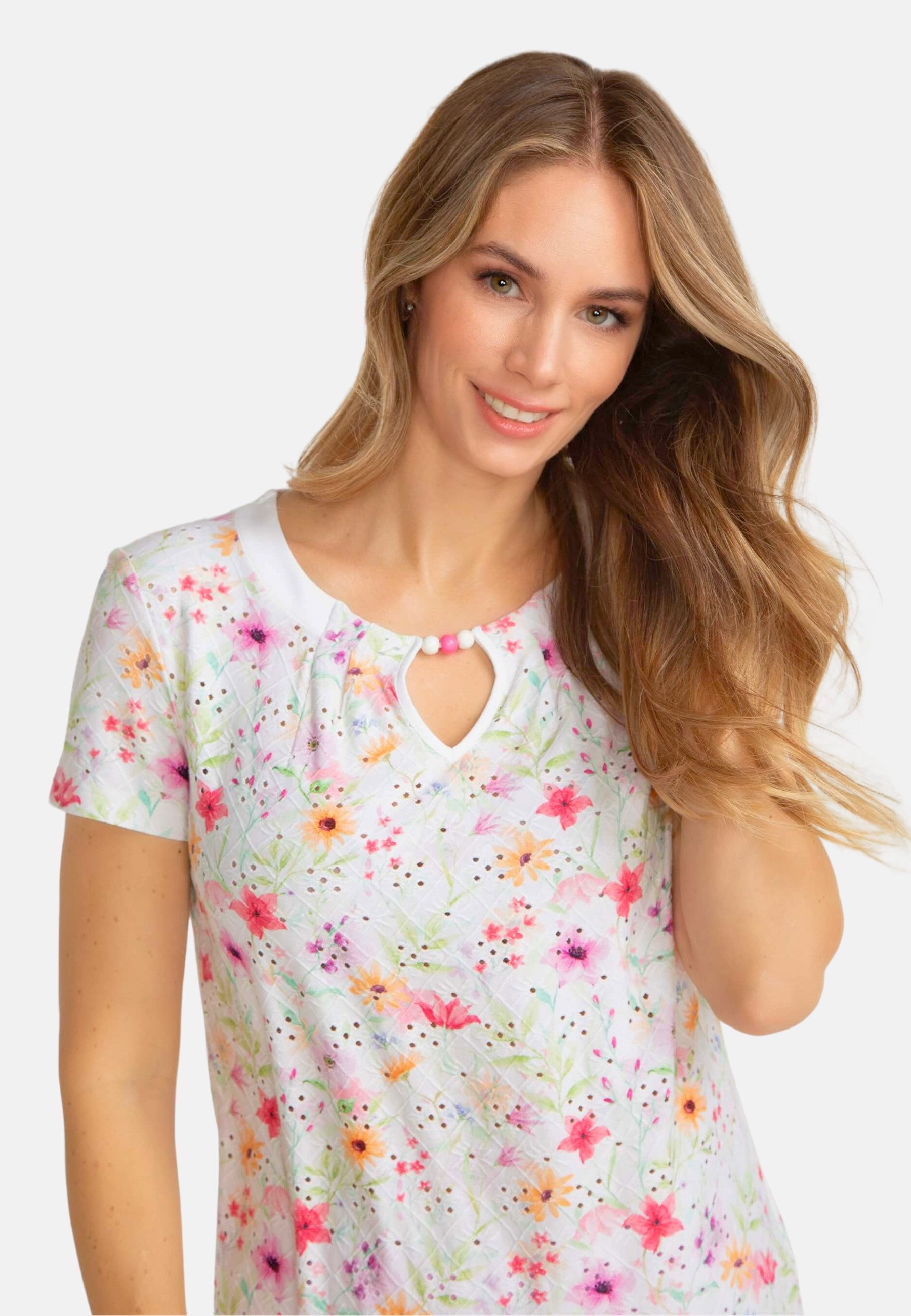 MODEE Kurzarmshirt Flowers günstig online kaufen