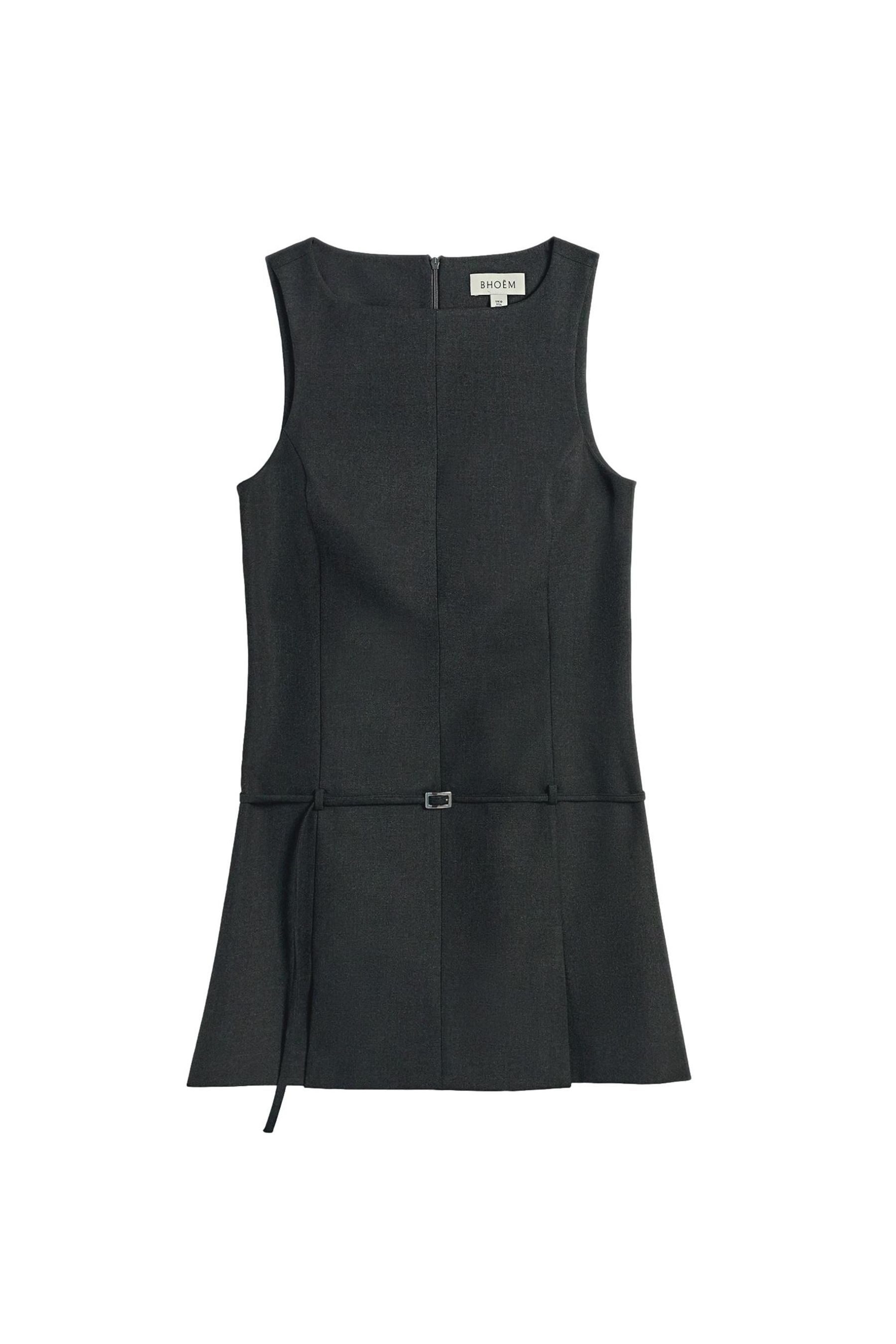 Minikleid BHOEM Ärmelloses A-Linien-Minikleid mit Gürtel