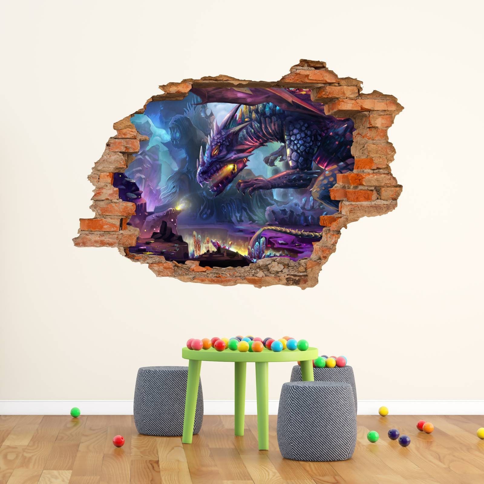 nikima Wandtattoo 097 Drache - Loch günstig online kaufen