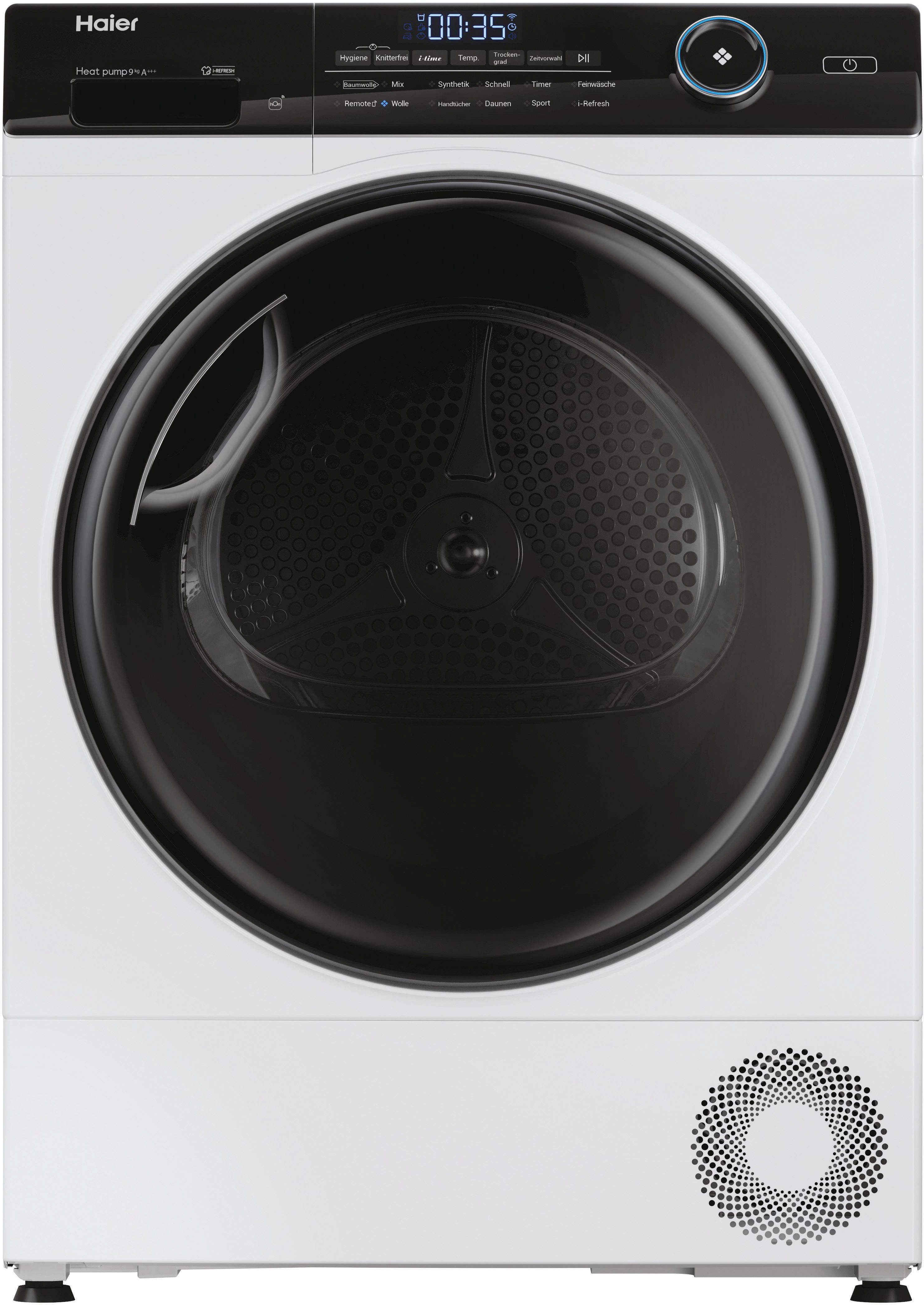 Haier Wärmepumpentrockner I PRO 5 HD91-A3959E-DE, 9 kg, Extra Hygiene-Funktion, Wi-Fi & hOn App