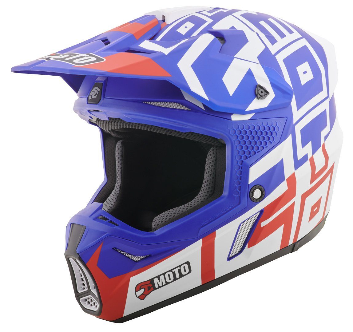 FC-Moto Motocrosshelm Merkur Flex Motocross Helm, Ratschenverschluss