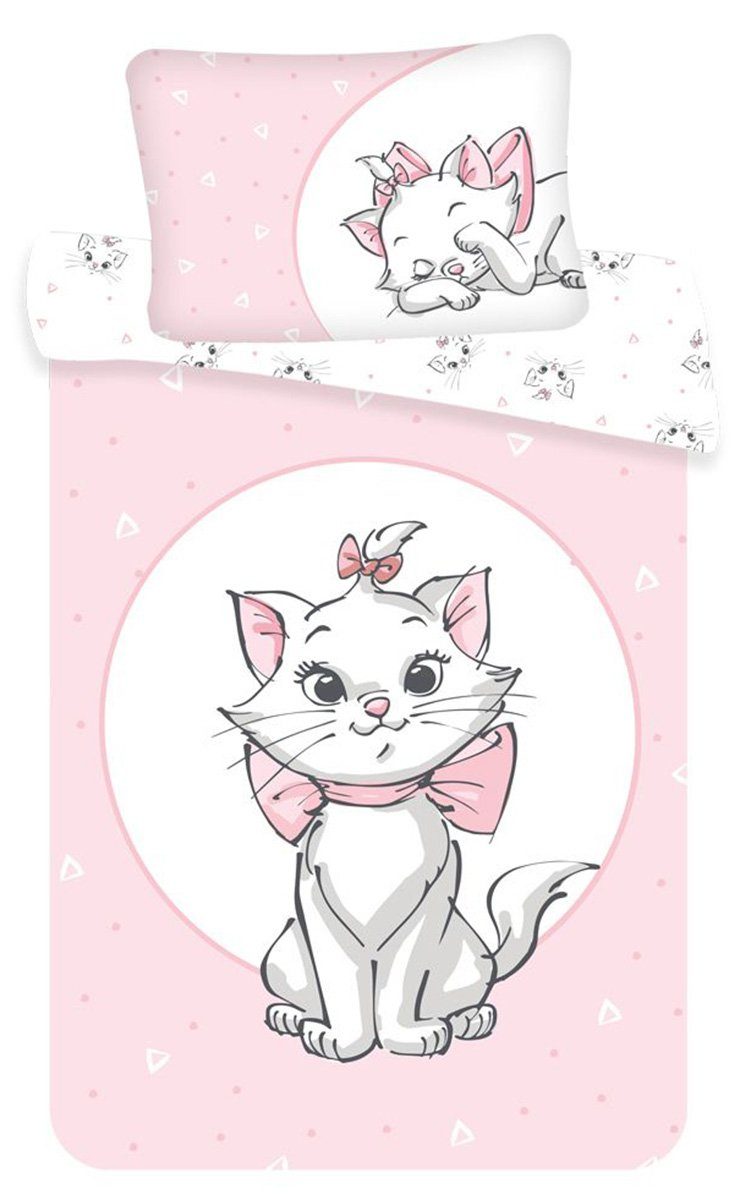 Kinderbettwäsche Bettwäsche Marie Aristocats 100x135 cm + 40x60 cm 100% Baumwolle