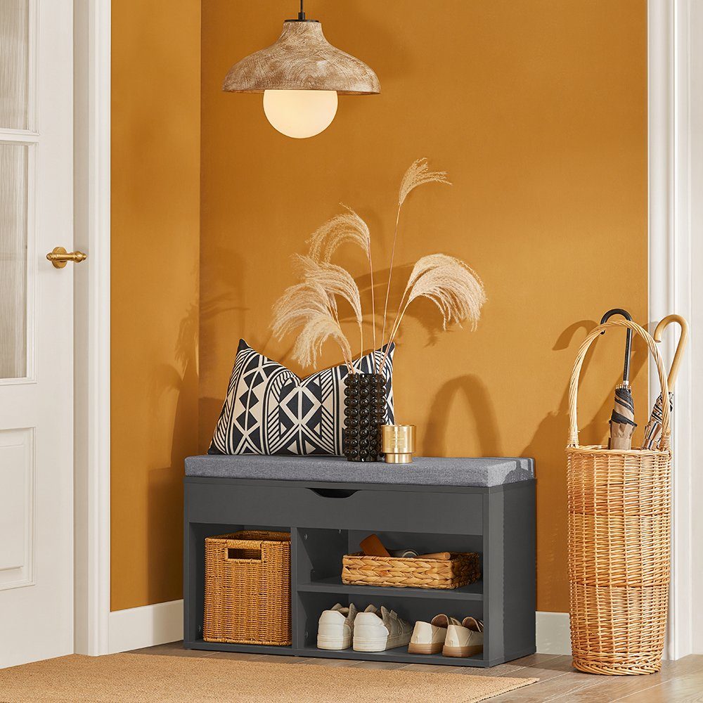 SoBuy Schuhbank FSR45, Schuhbank mit Sitzfläche Garderobenbank Flur, Eingan günstig online kaufen
