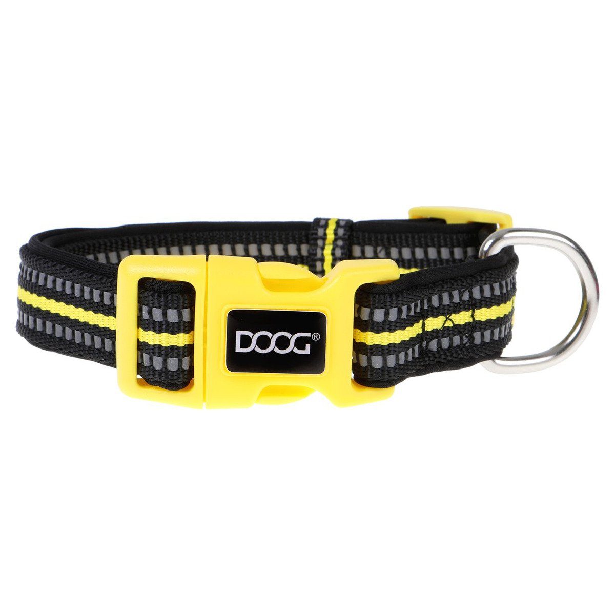 DOOG Hunde-Halsband Neon Halsband Bolt schwarz/gelb
